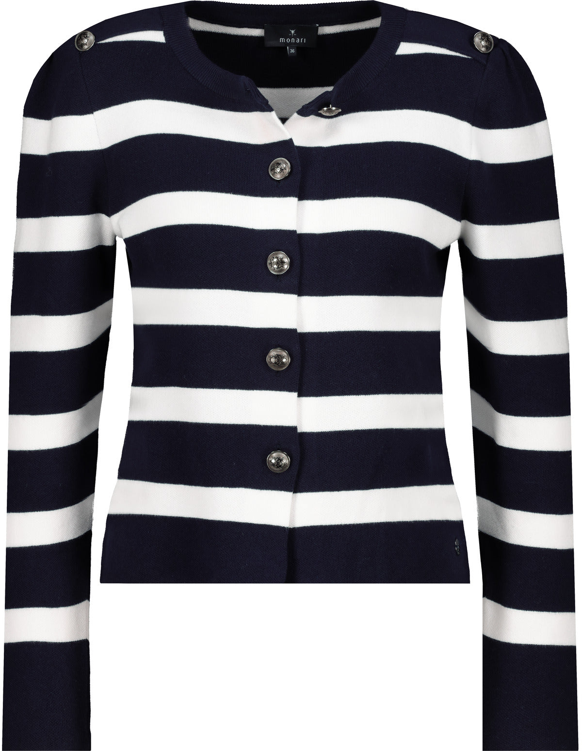 Deep Ocean Striped Knit Jacket - 409228