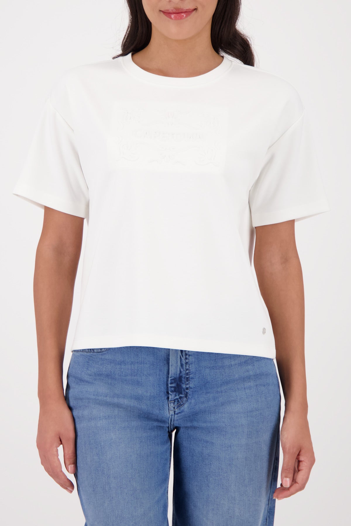 Off White Embossed T-Shirt - 410143