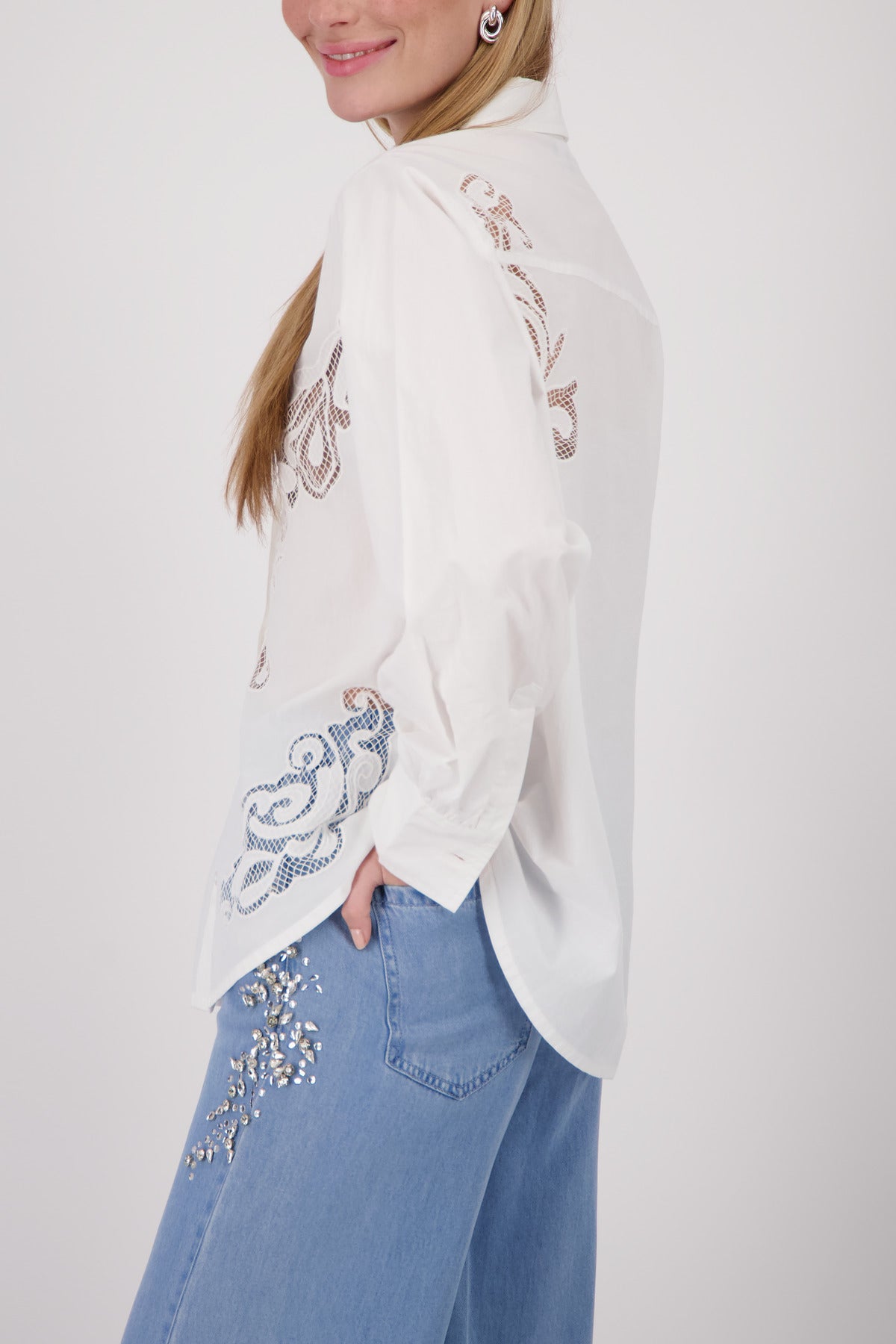 White Embroidered Shirt - 410837