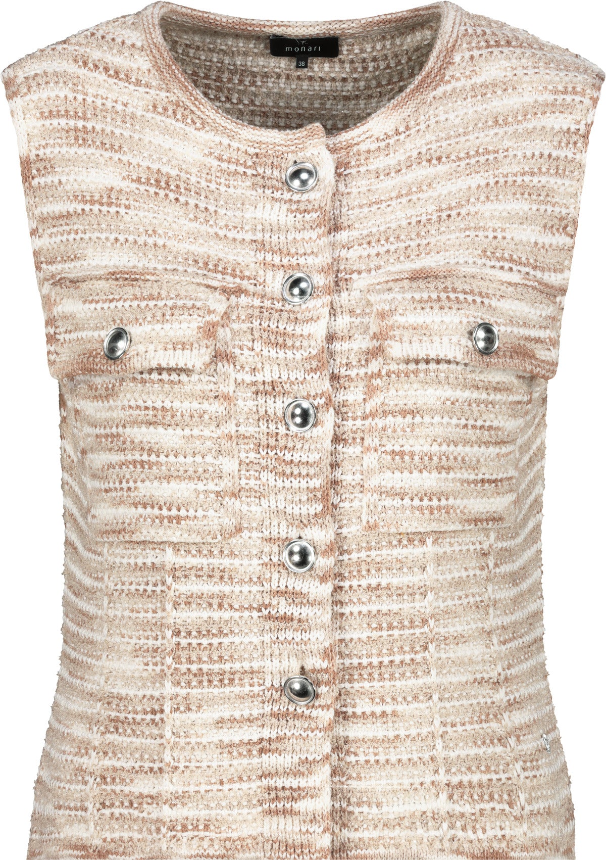 Champagne Beige Sleeveless Vest - 410244