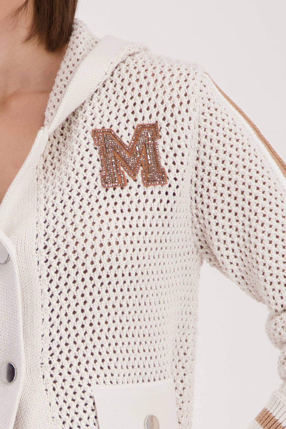 Champagne Beige Knit Jacket - 410283