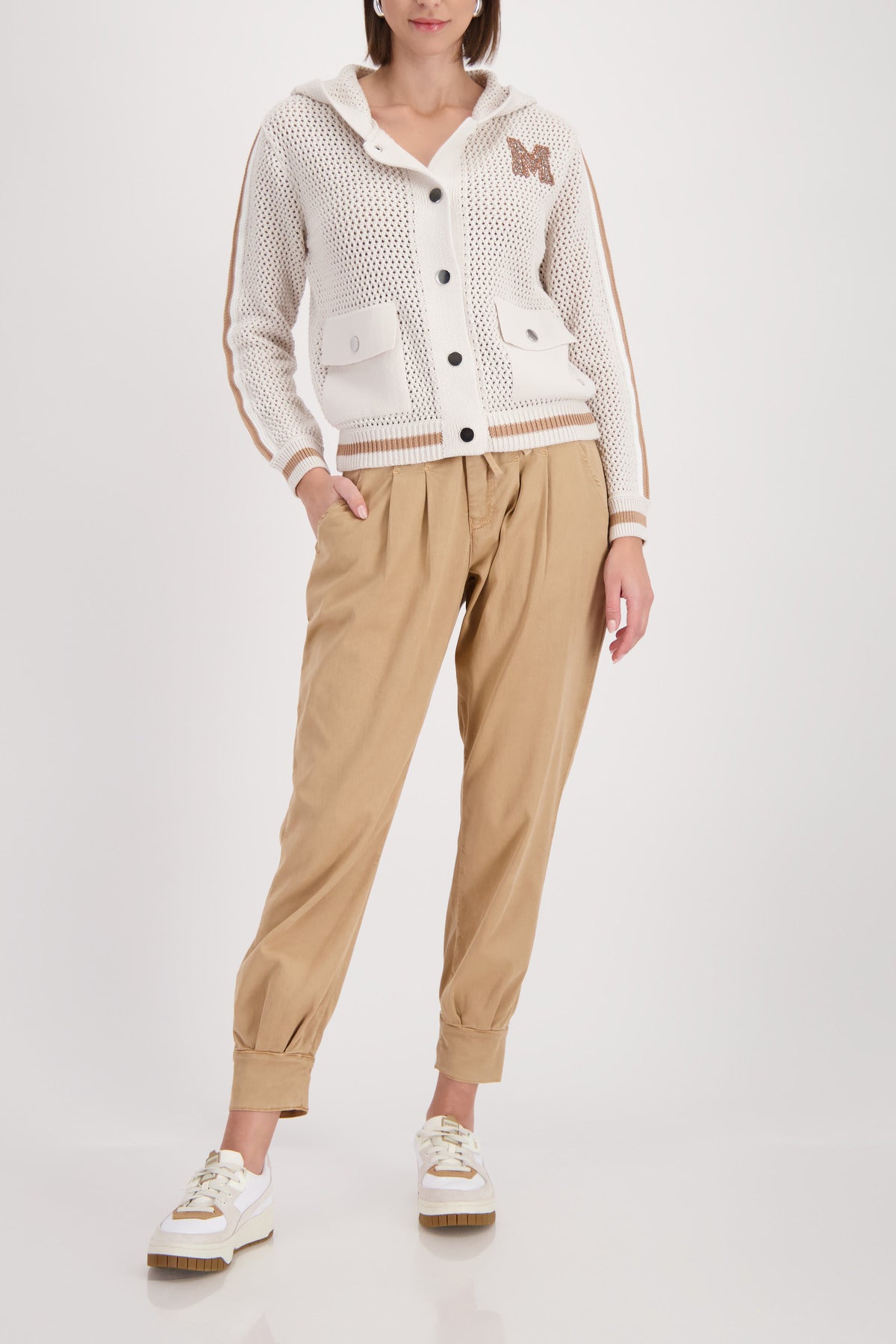 Champagne Beige Knit Jacket - 410283