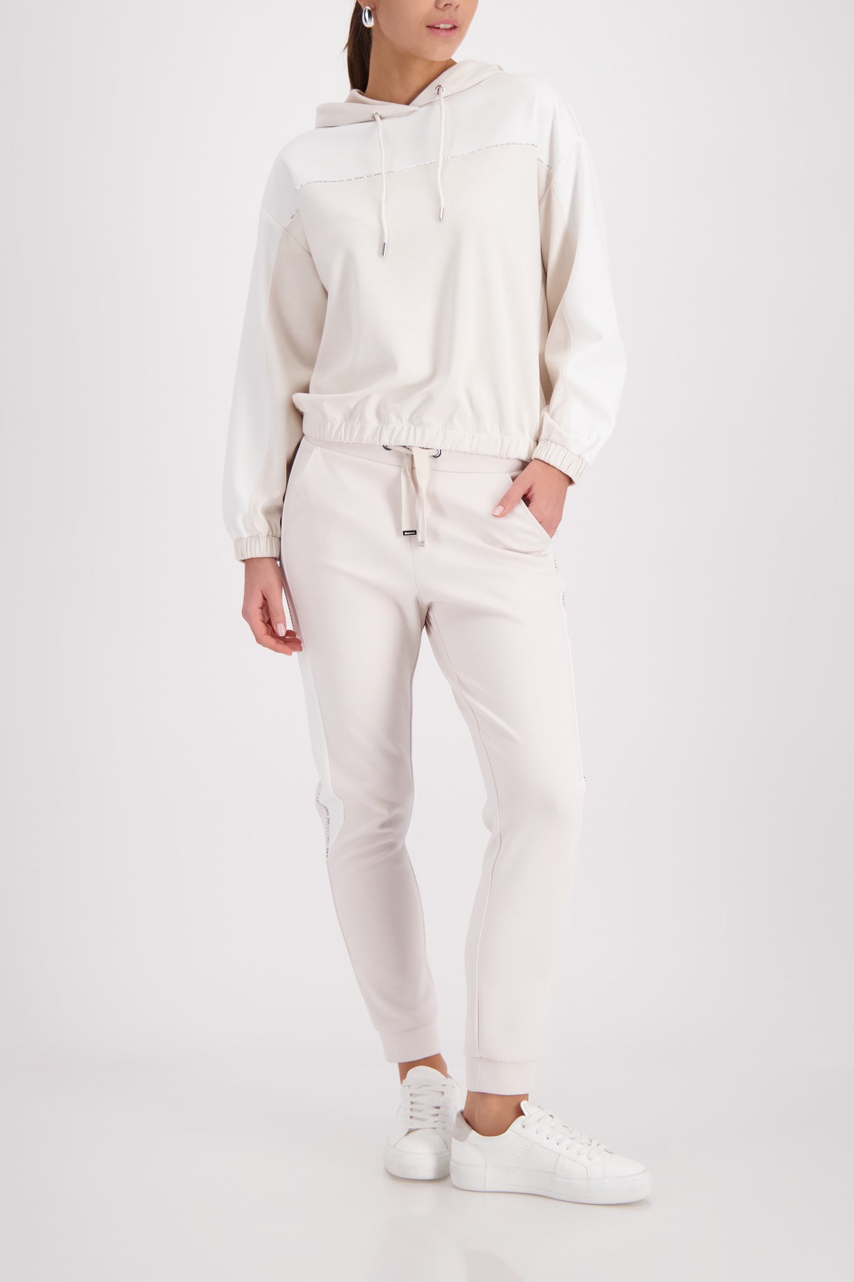 Champagne Beige Hooded Sweatshirt - 410406