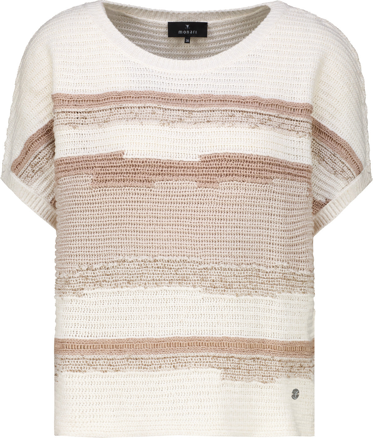 Champagne Beige Mix Stripe Top - 410442