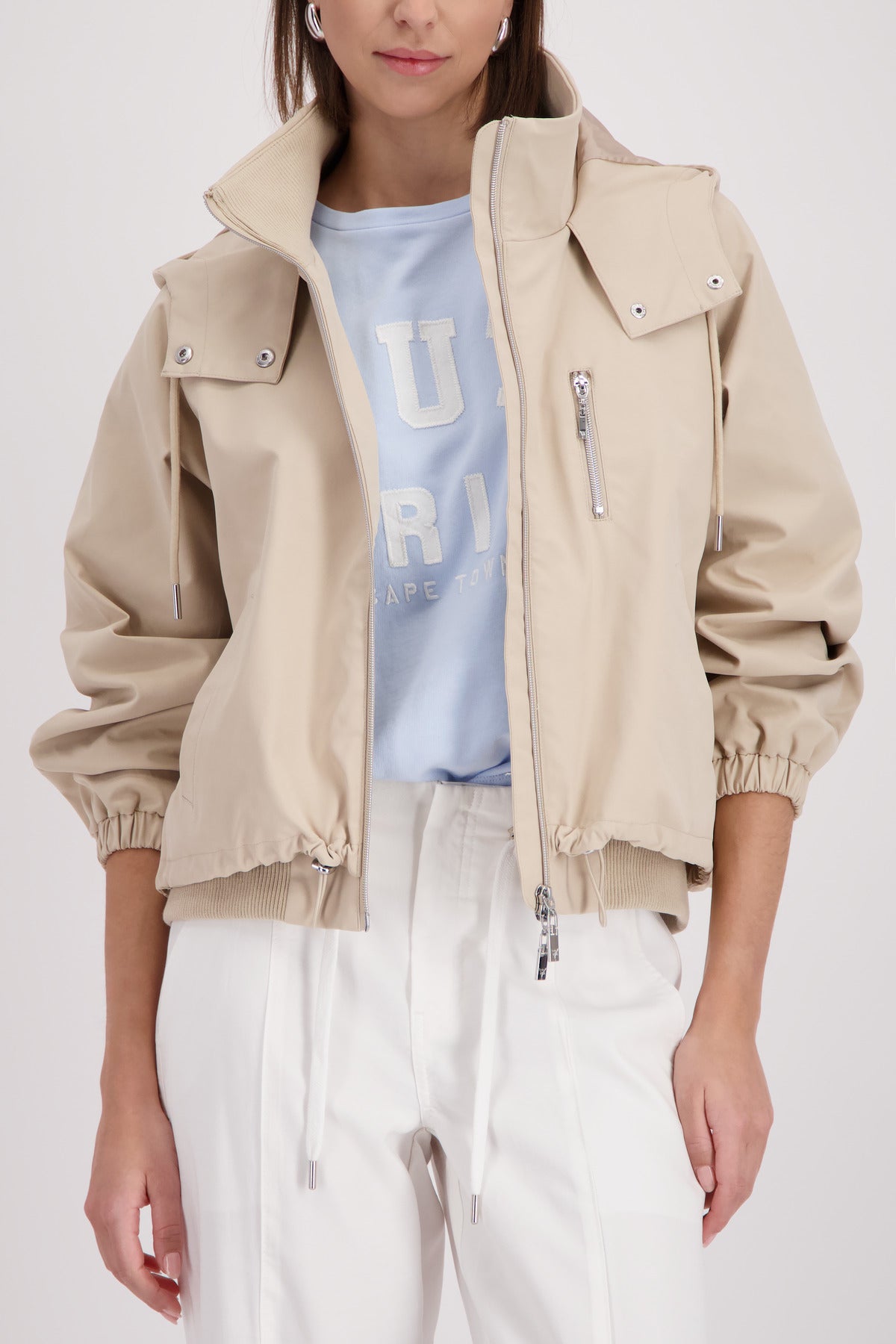 Sand Oversize Hooded Jacket - 410365