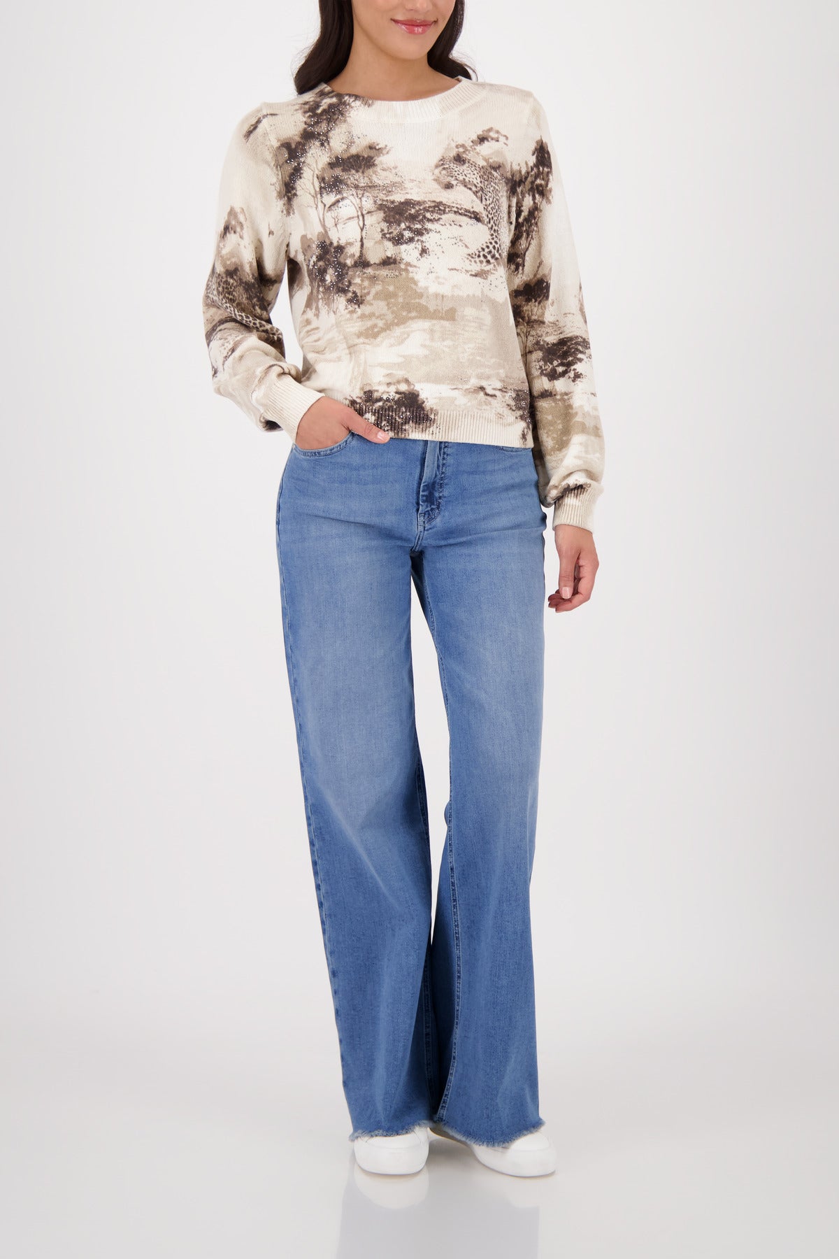 Savannah Print Sweater - 410382