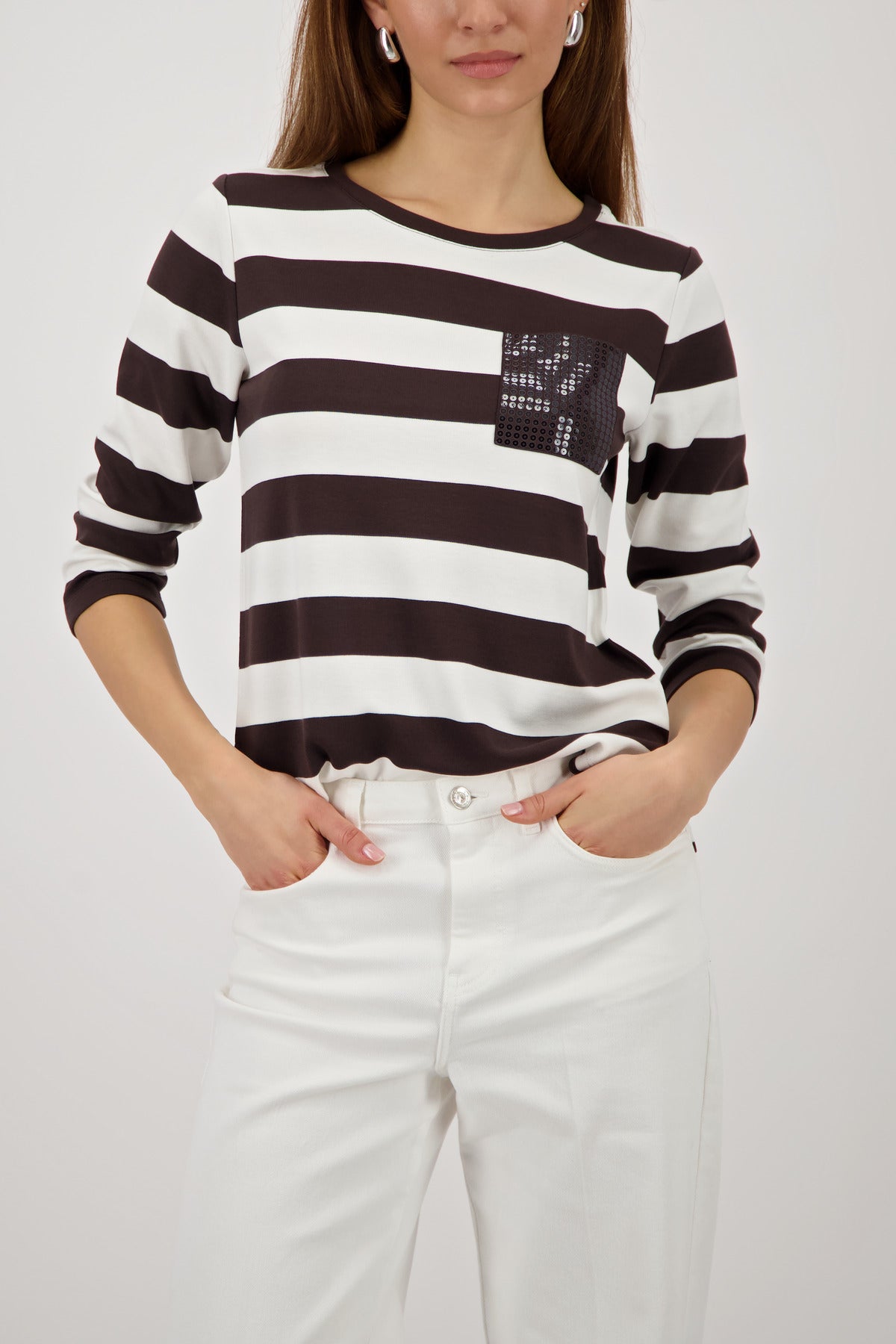 Dark Chocolate Striped Sweatshirt - 410146