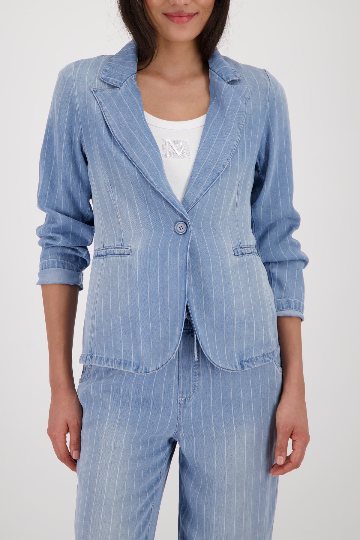 Blue Lyocell Blazer - 410617