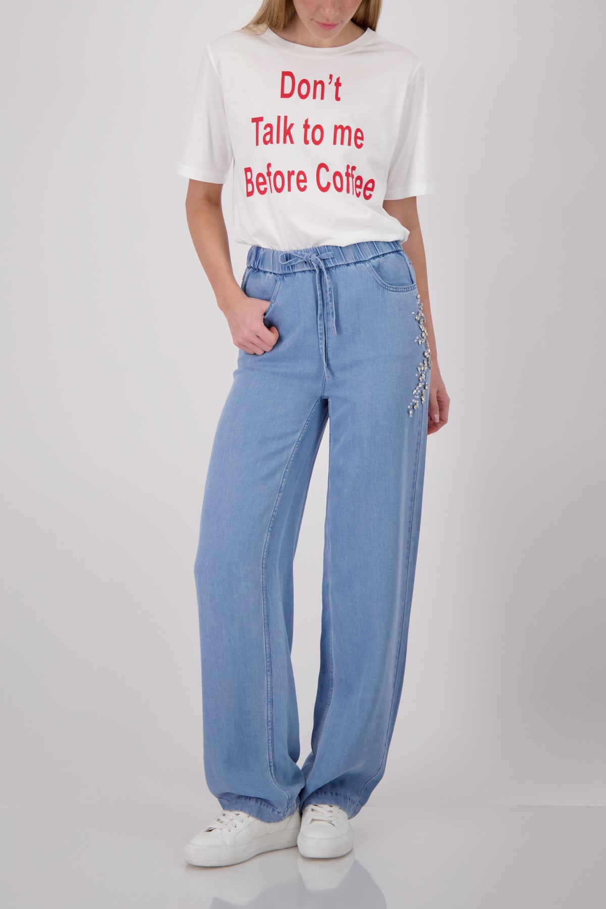 Blue Long Lyocell Pants - 410838