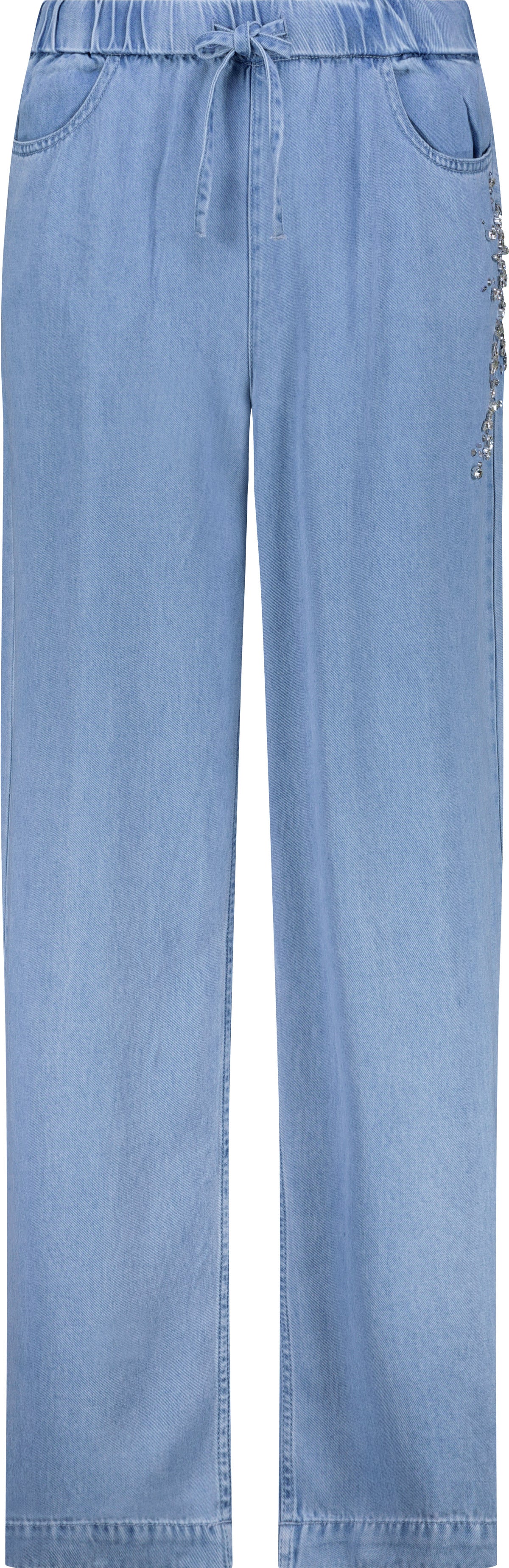 Blue Long Lyocell Pants - 410838