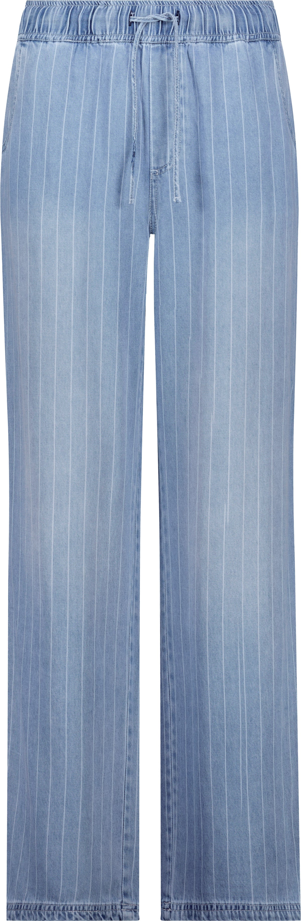 Blue Lyocell Wide Leg Trousers - 410954