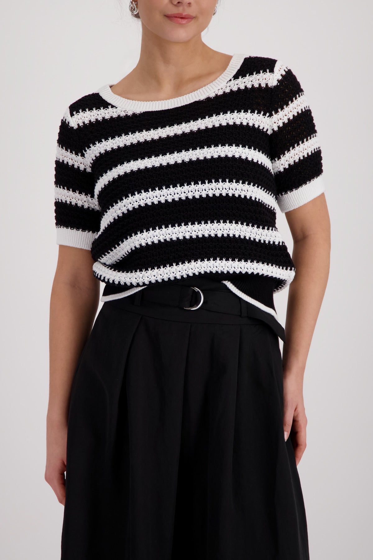 Black Striped Sweater - 410882