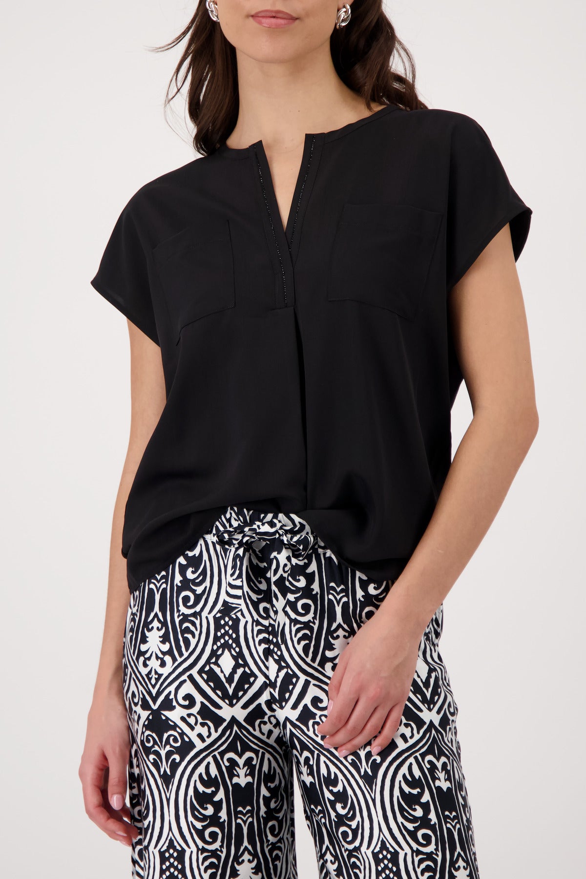 Black Patch Pocket Top - 410766