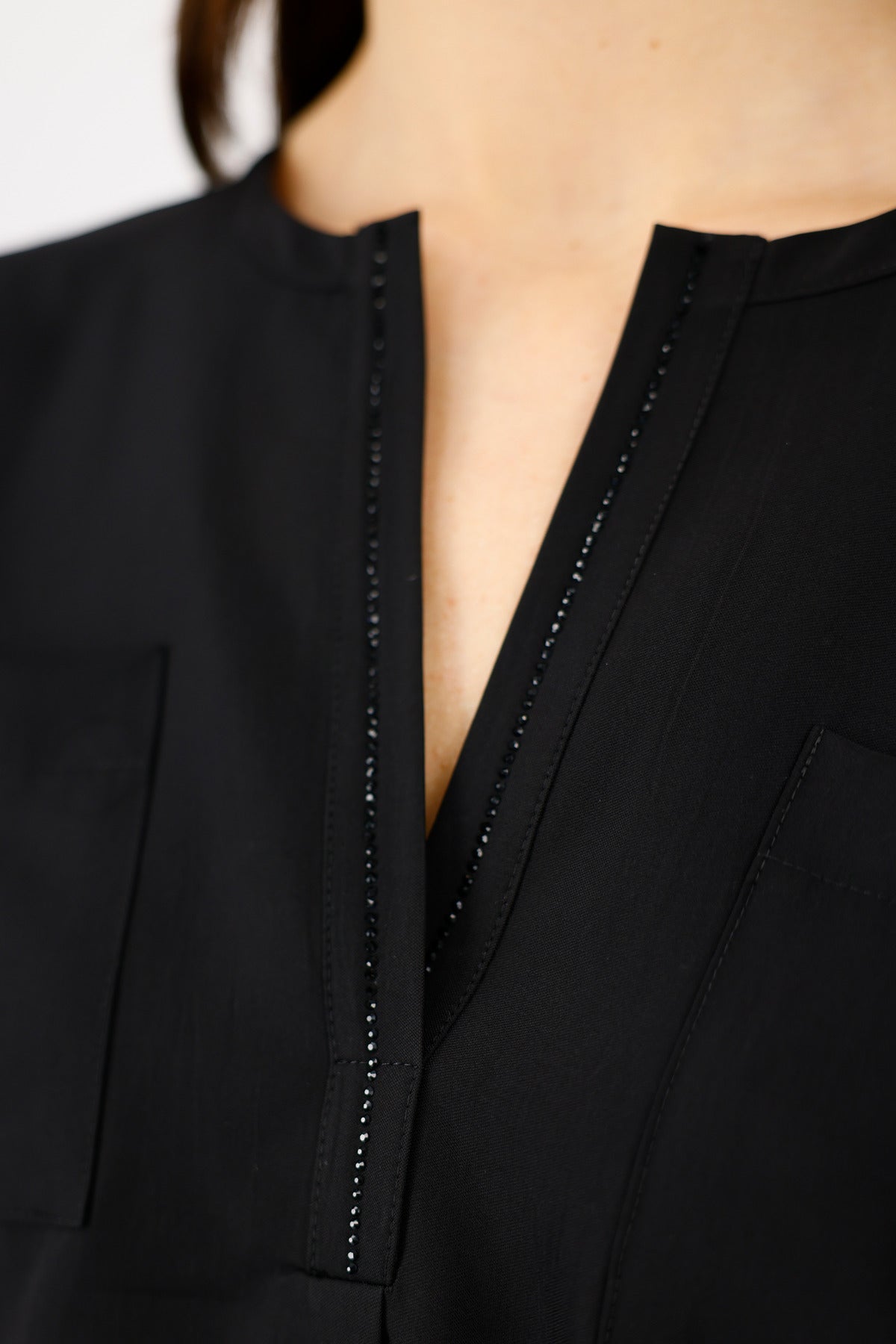 Black Patch Pocket Top - 410766