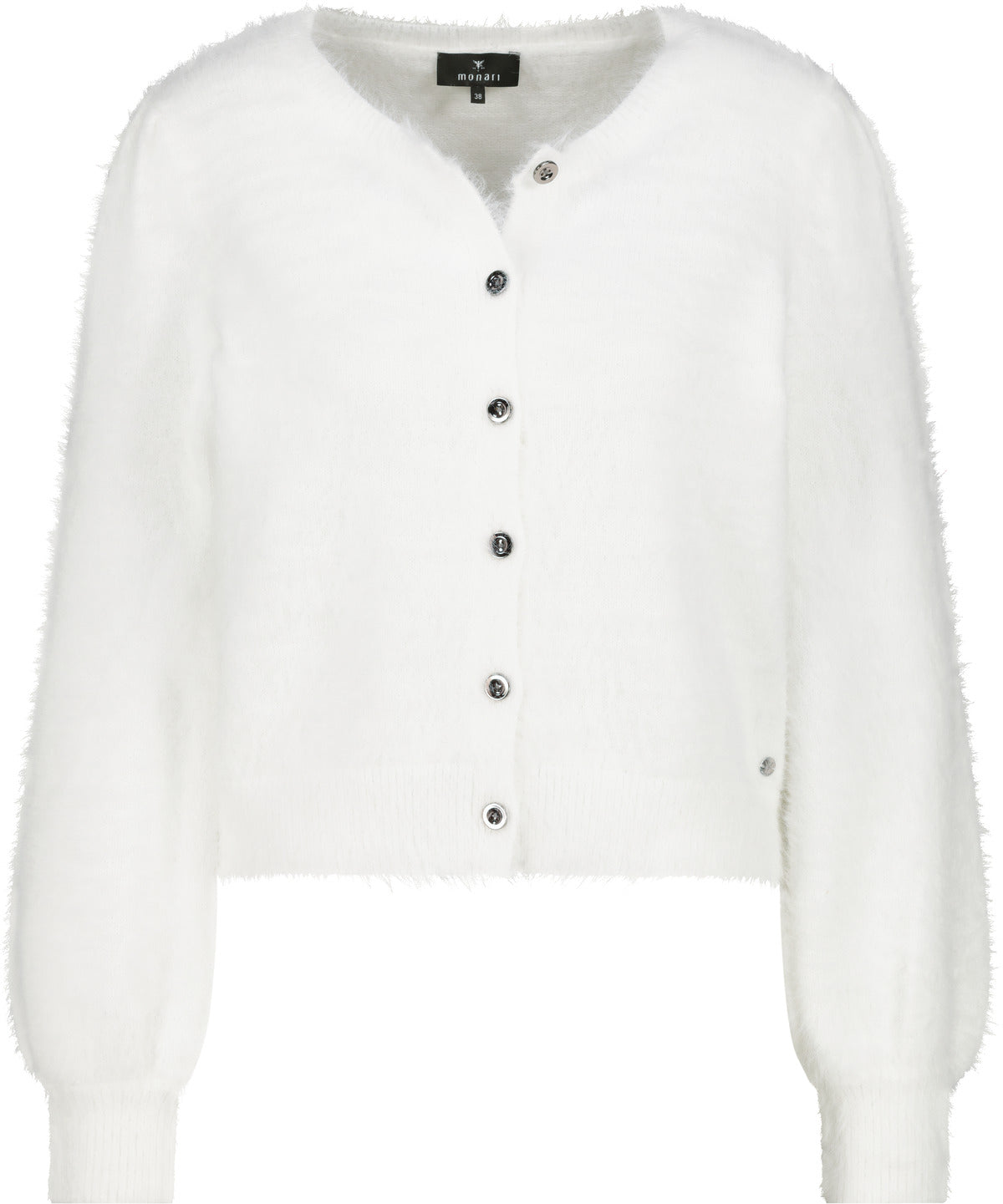 Off White Plush Cardigan - 809569