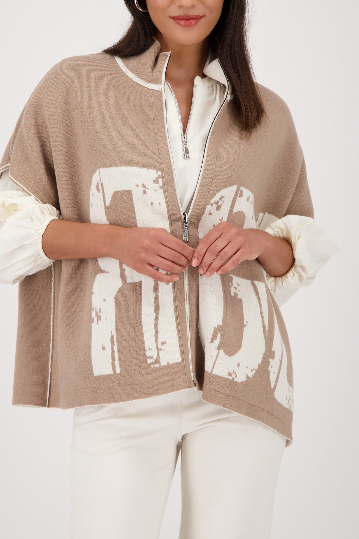 Cashmere Lettered Cardigan - 809094