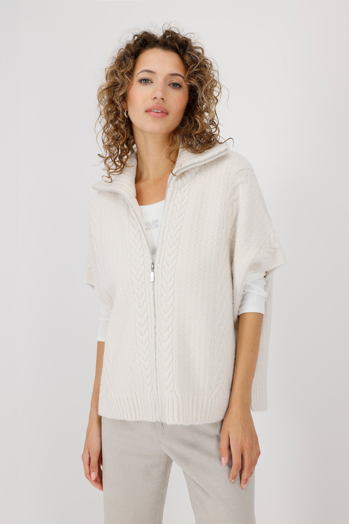 Oatmilk Zip Cardigan - 808984