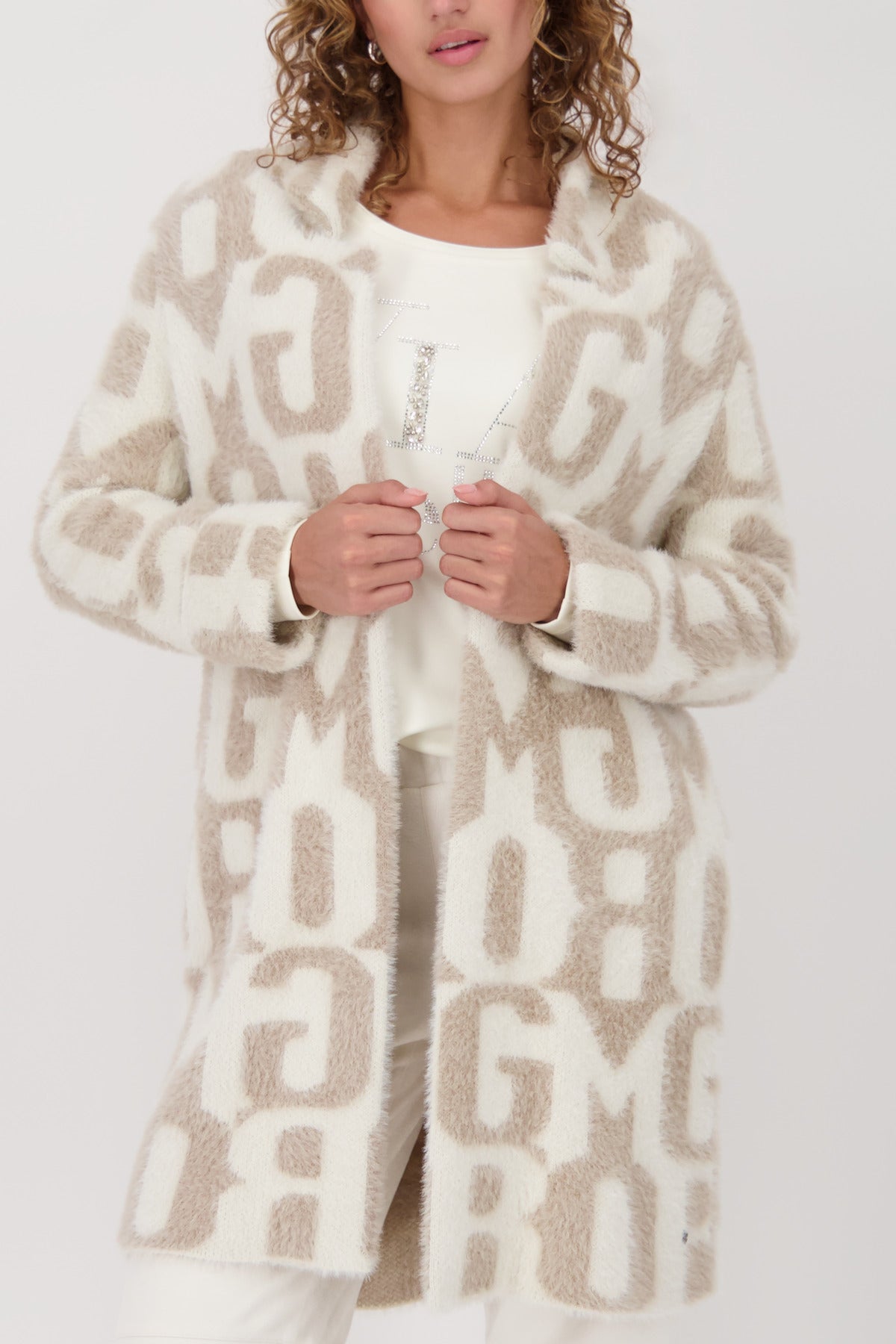 Truffle Pattern Plush Coat - 809088