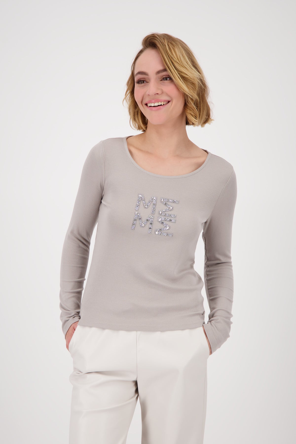Greige Embellished Top - 809089
