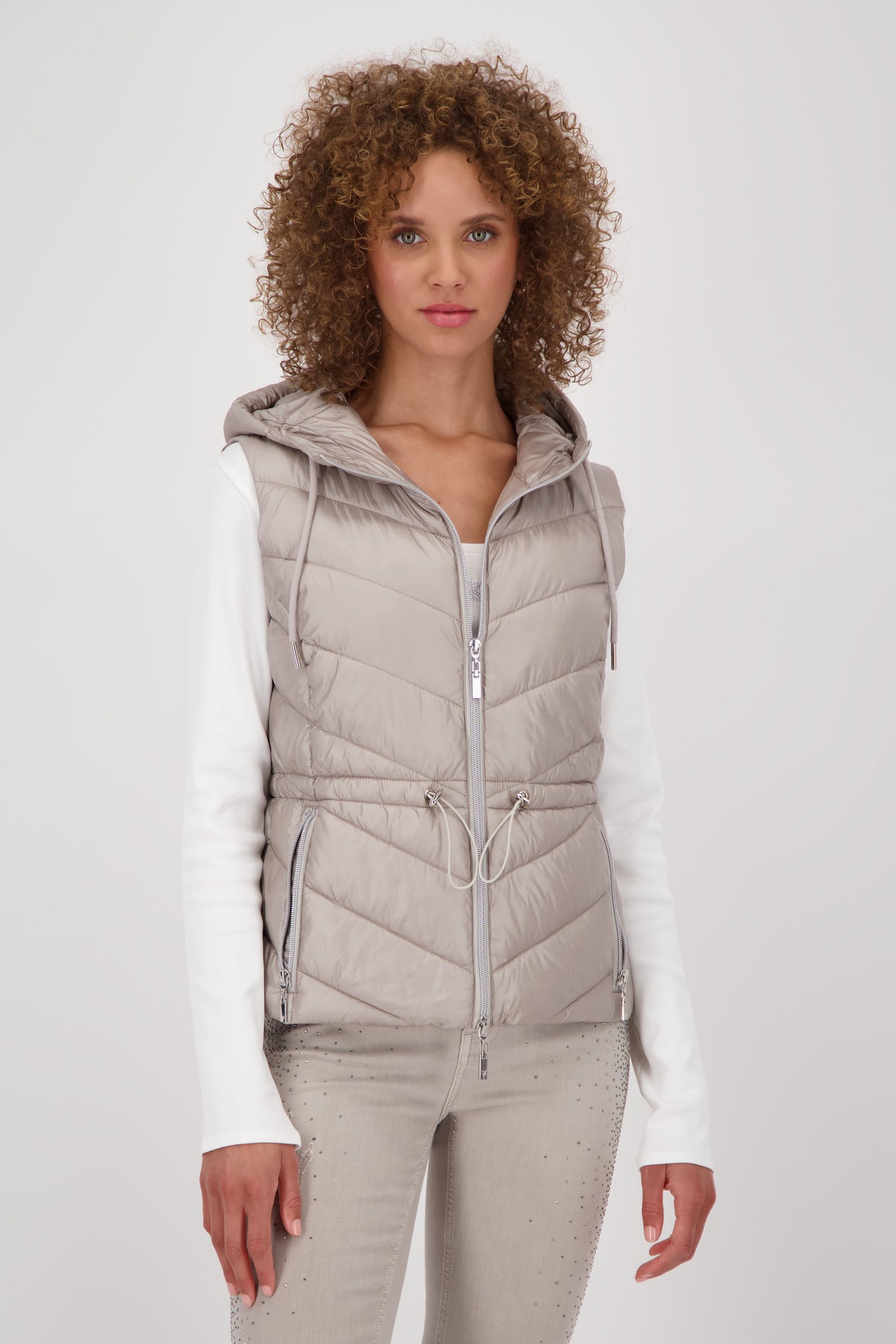 Greige Quilt Gilet - 809164