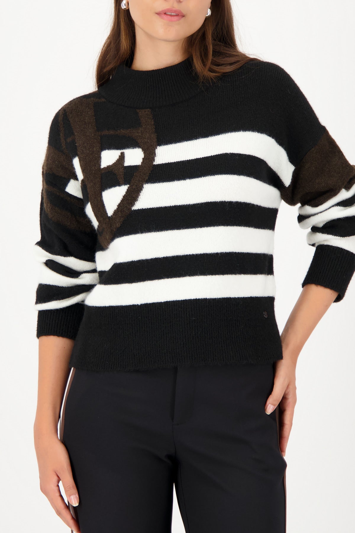 Black Striped Pullover - 809475