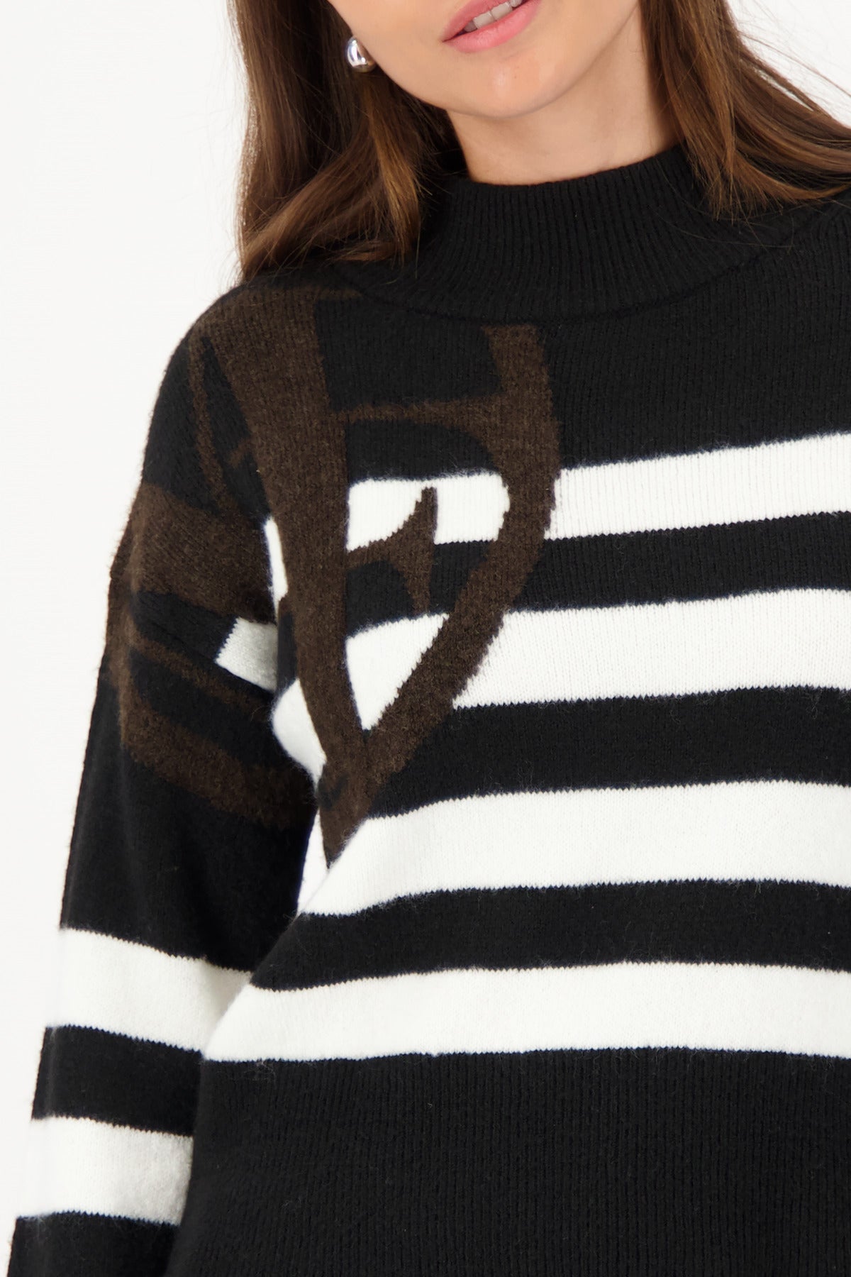 Black Striped Pullover - 809475