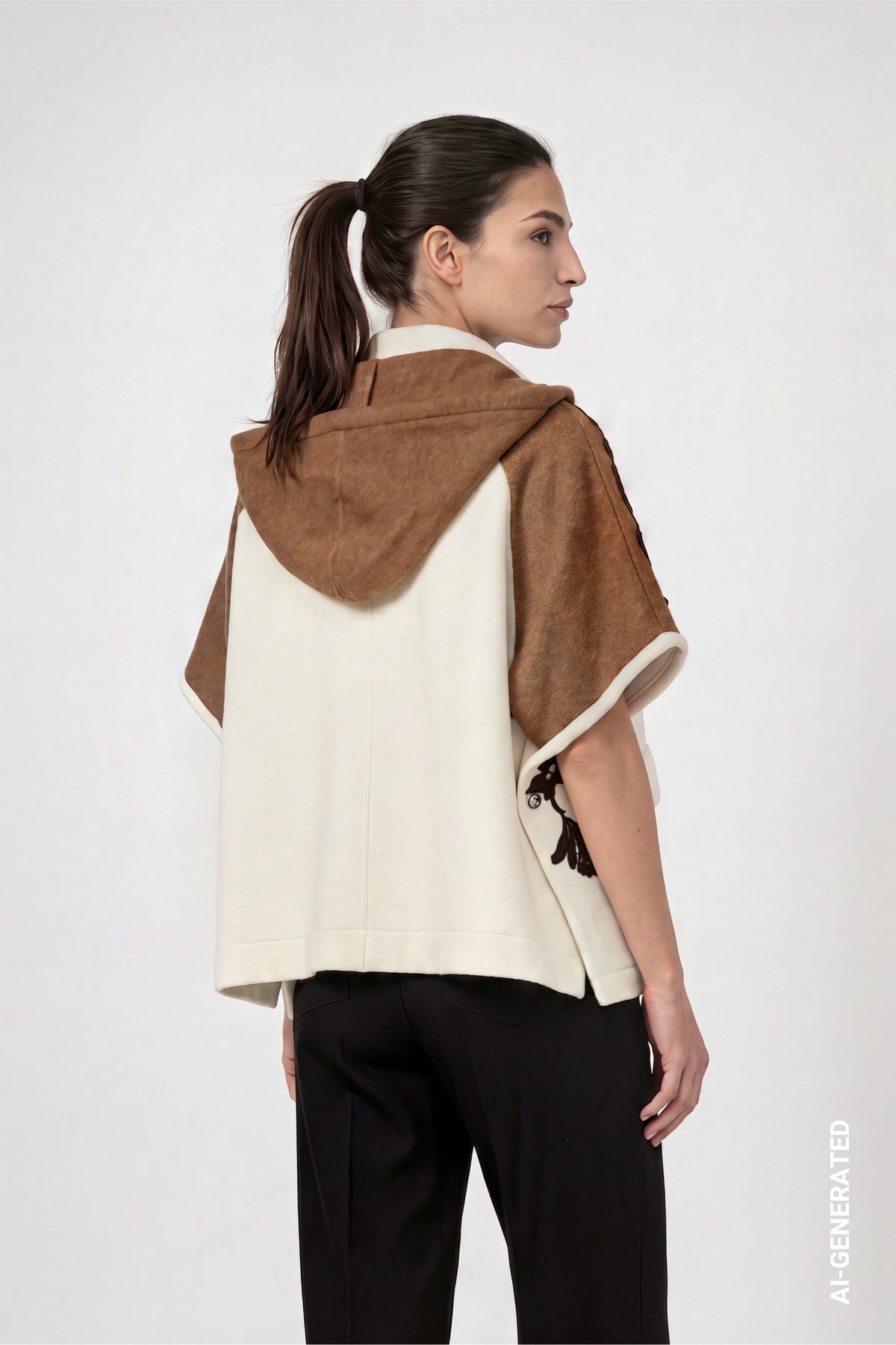 Antique White Hooded Cardigan - 809929