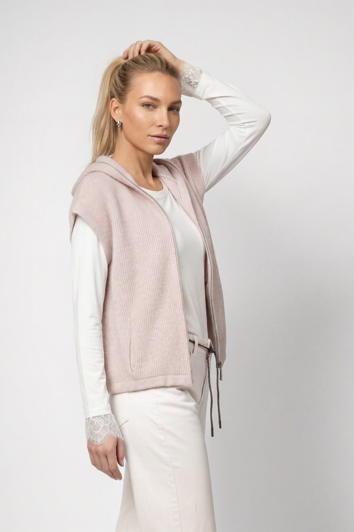 Rosewater Hooded Knit Jacket - 809911