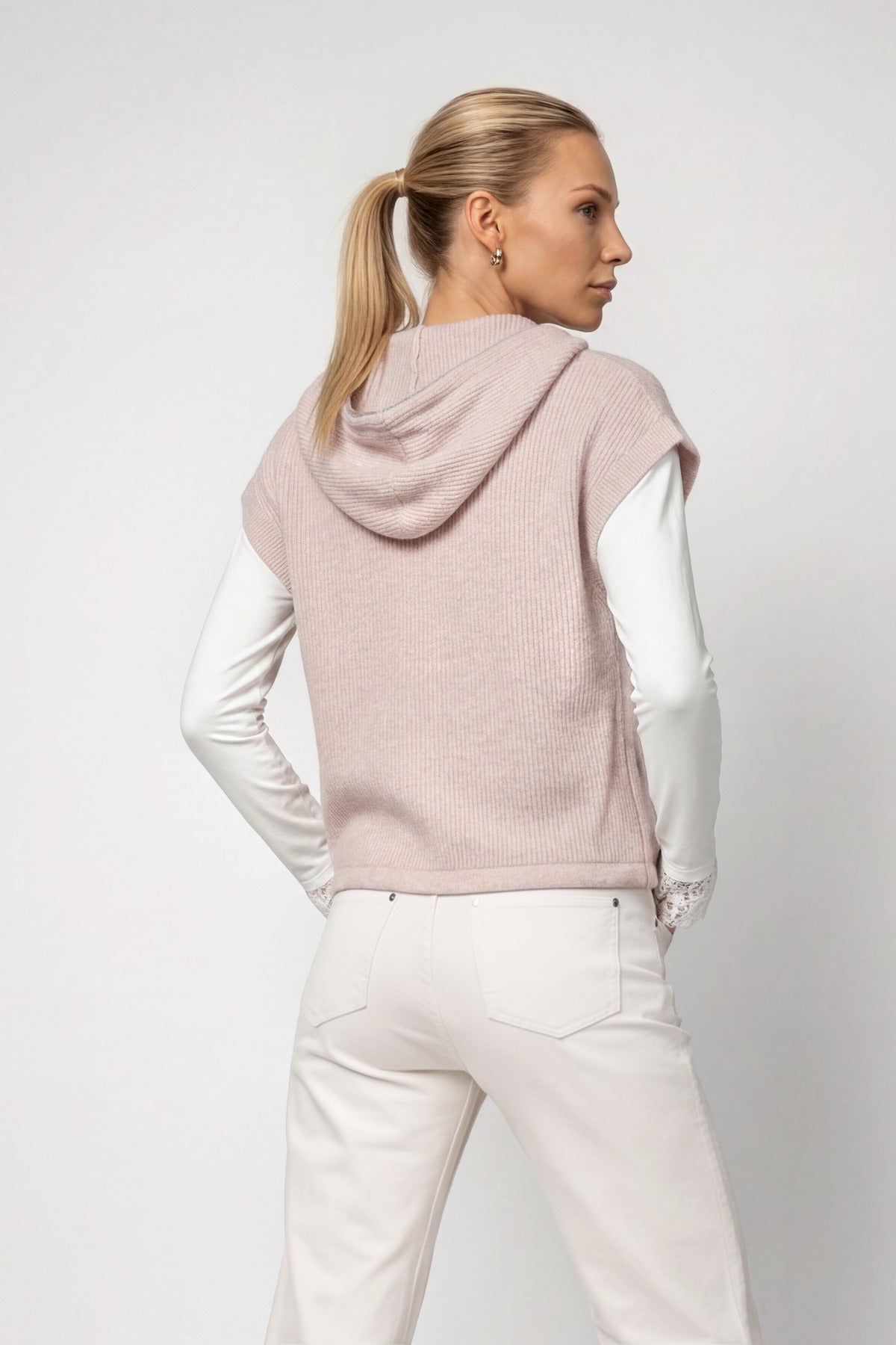 Rosewater Hooded Knit Jacket - 809911