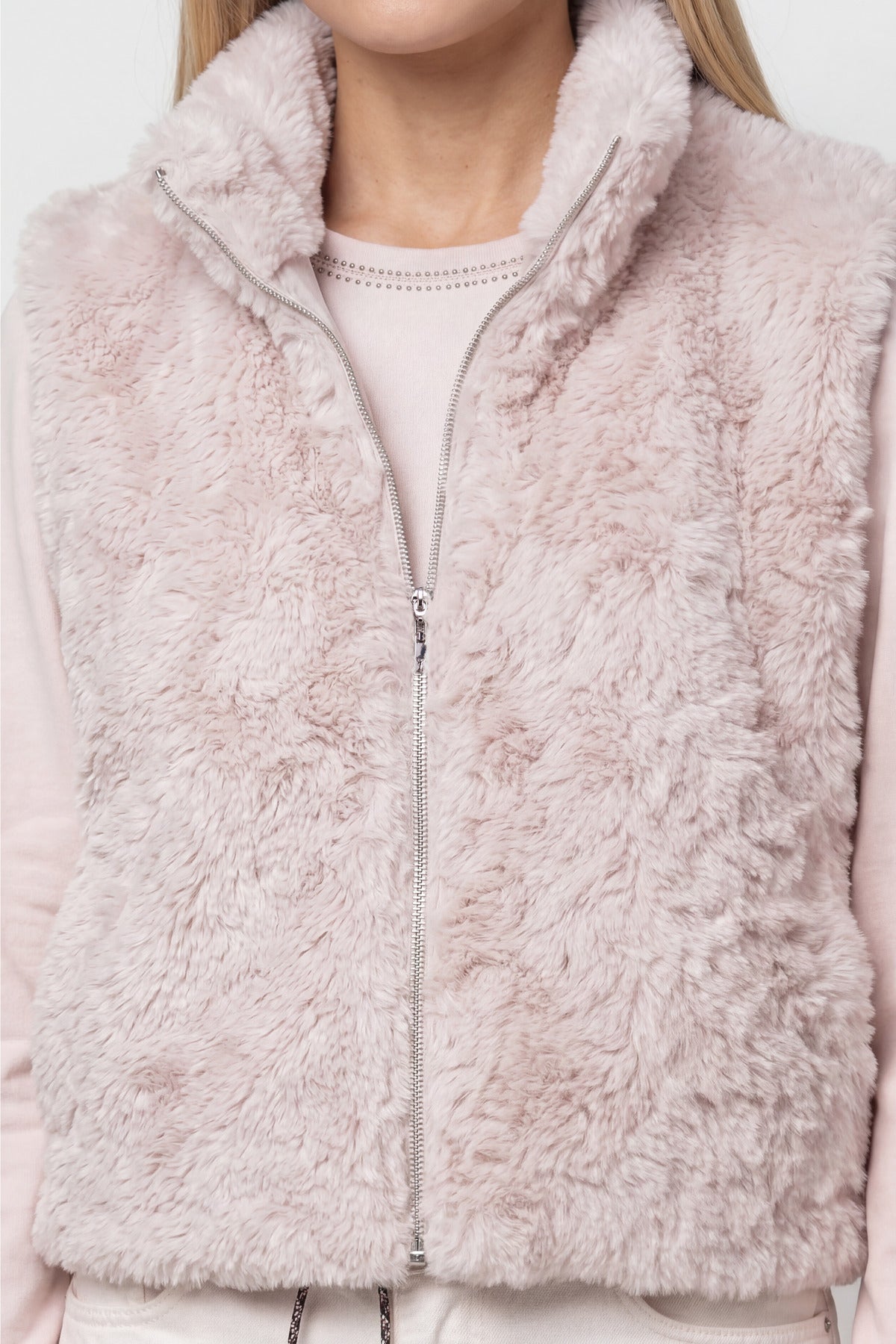 Rosewater Faux Fur Waistcoat - 810030