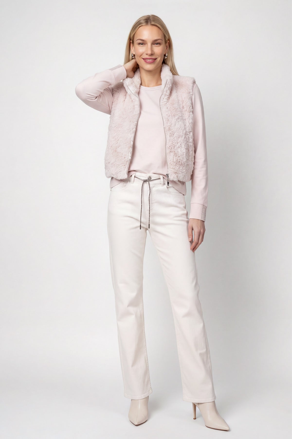 Rosewater Faux Fur Waistcoat - 810030