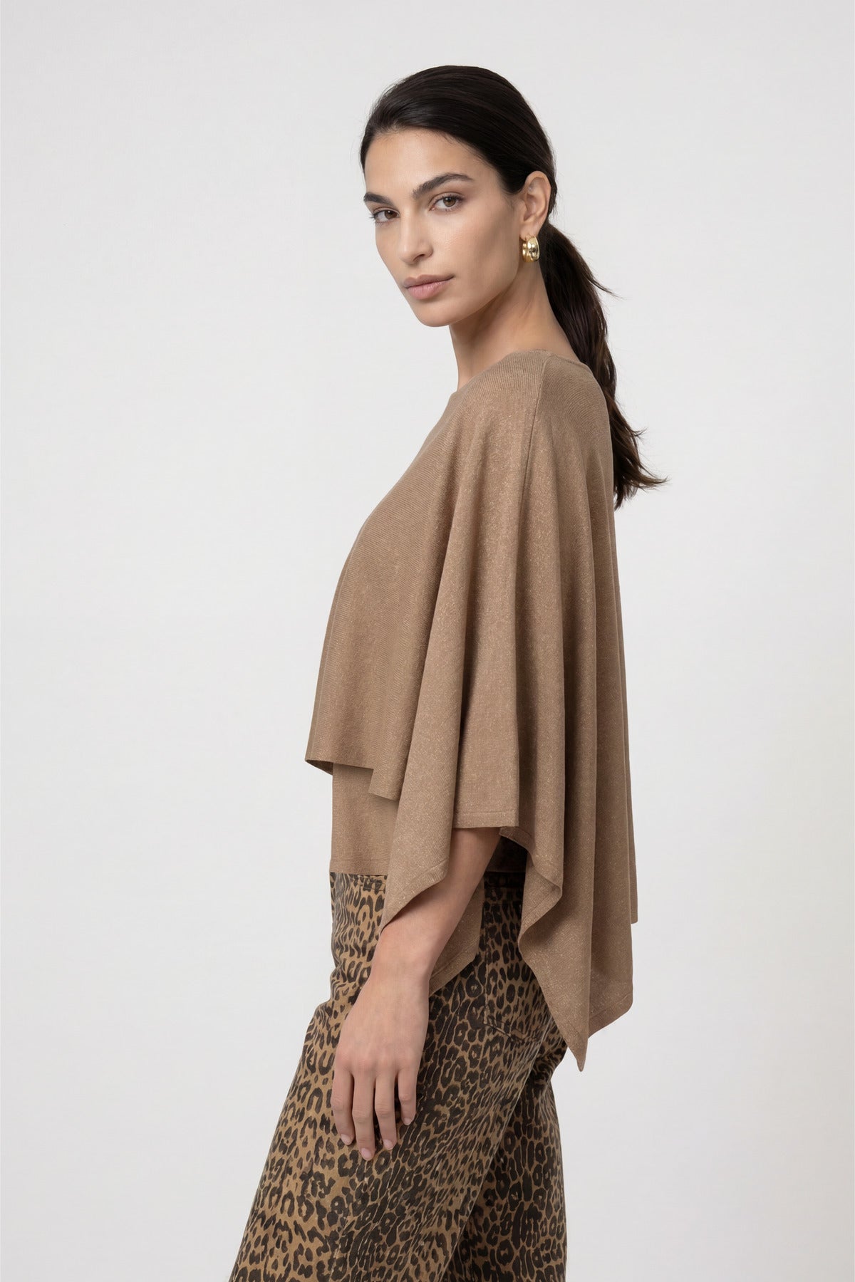 Brown Sugar Lurex Overlay Top - 809921
