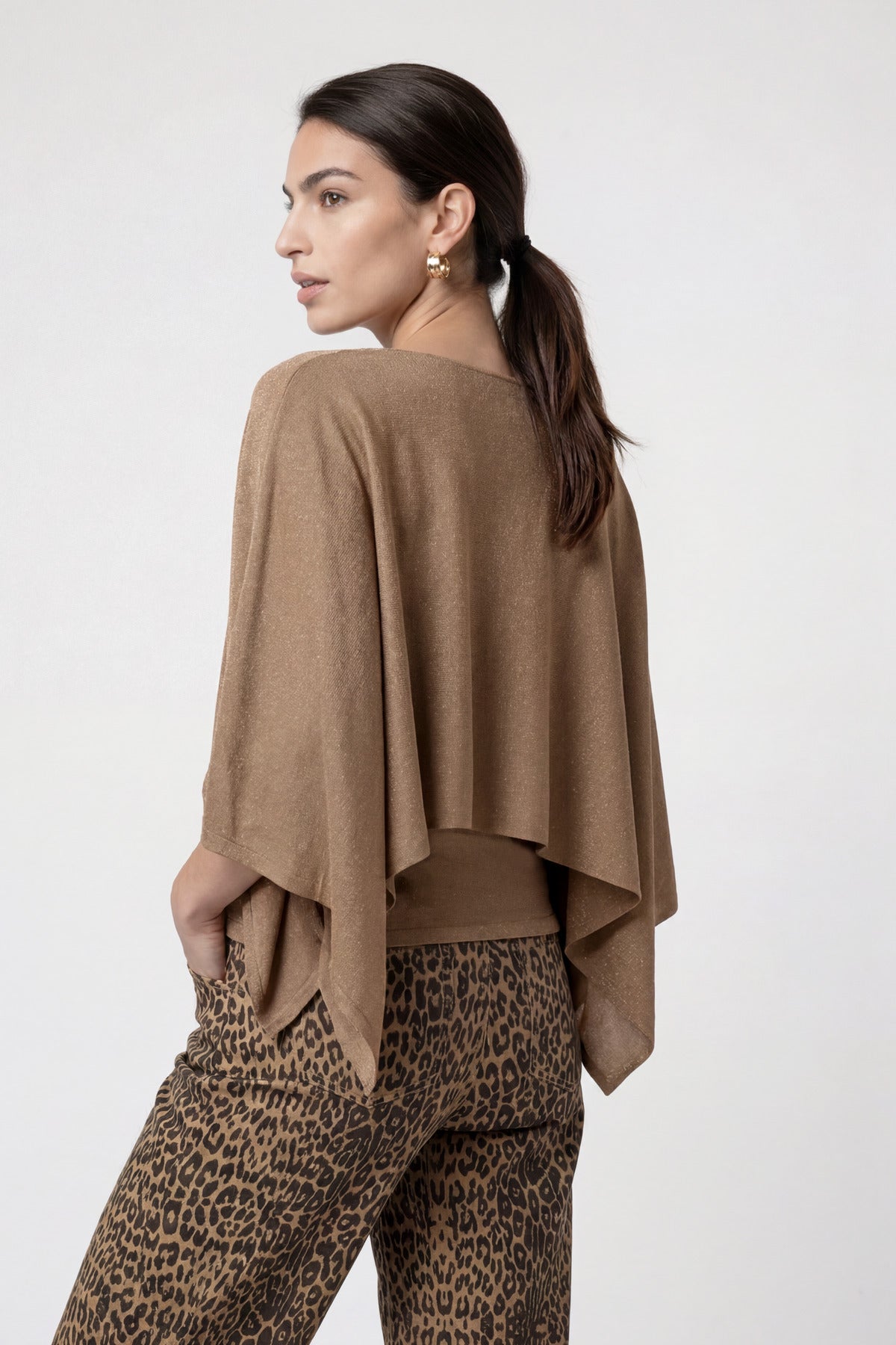 Brown Sugar Lurex Overlay Top - 809921
