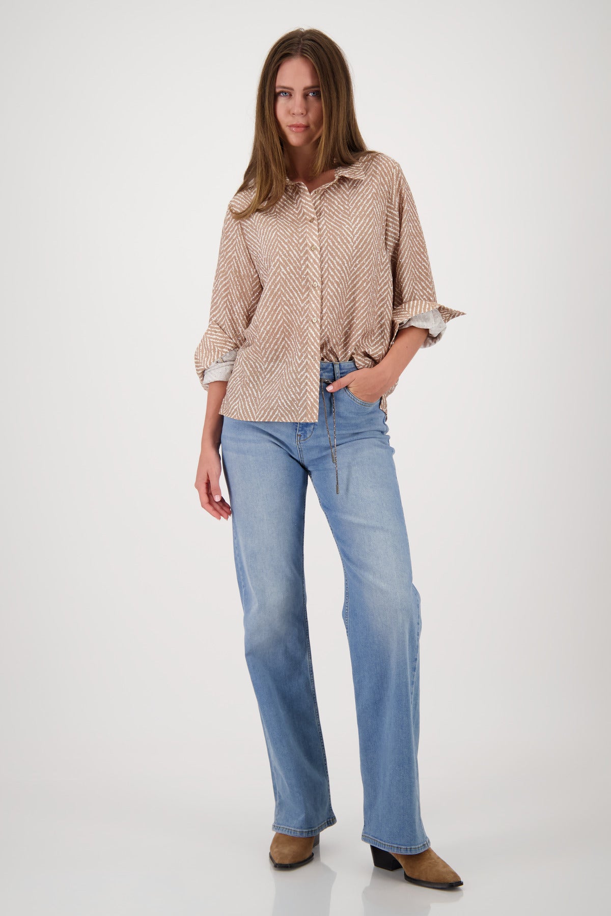 Brown Sugar Herringbone Shirt - 809825