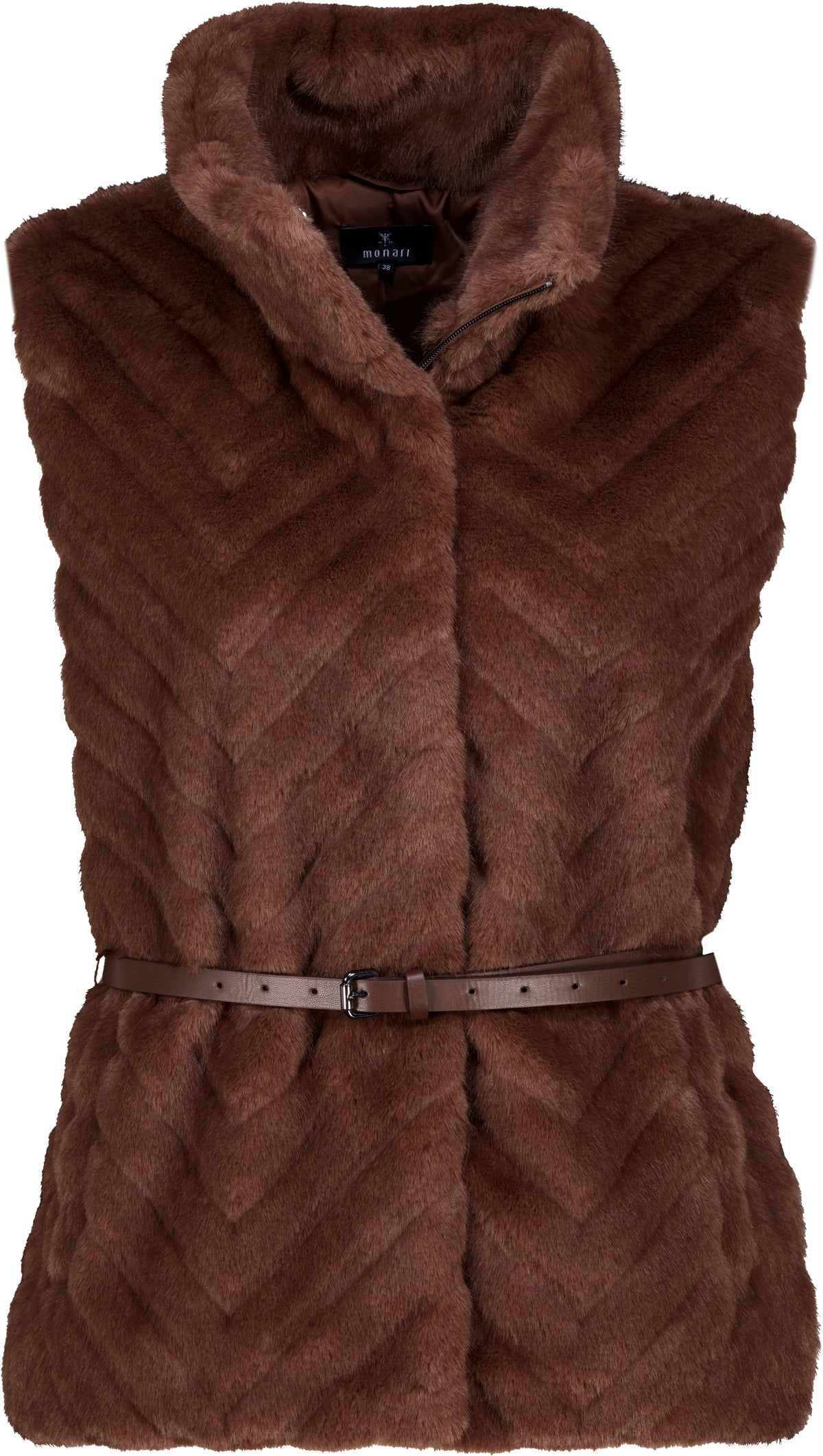 Dark Tiramisu Faux Fur Vest - 810468