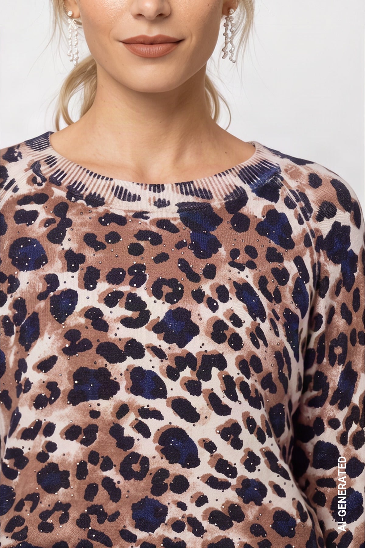 Tiramisu Leo Print Sweater - 810167