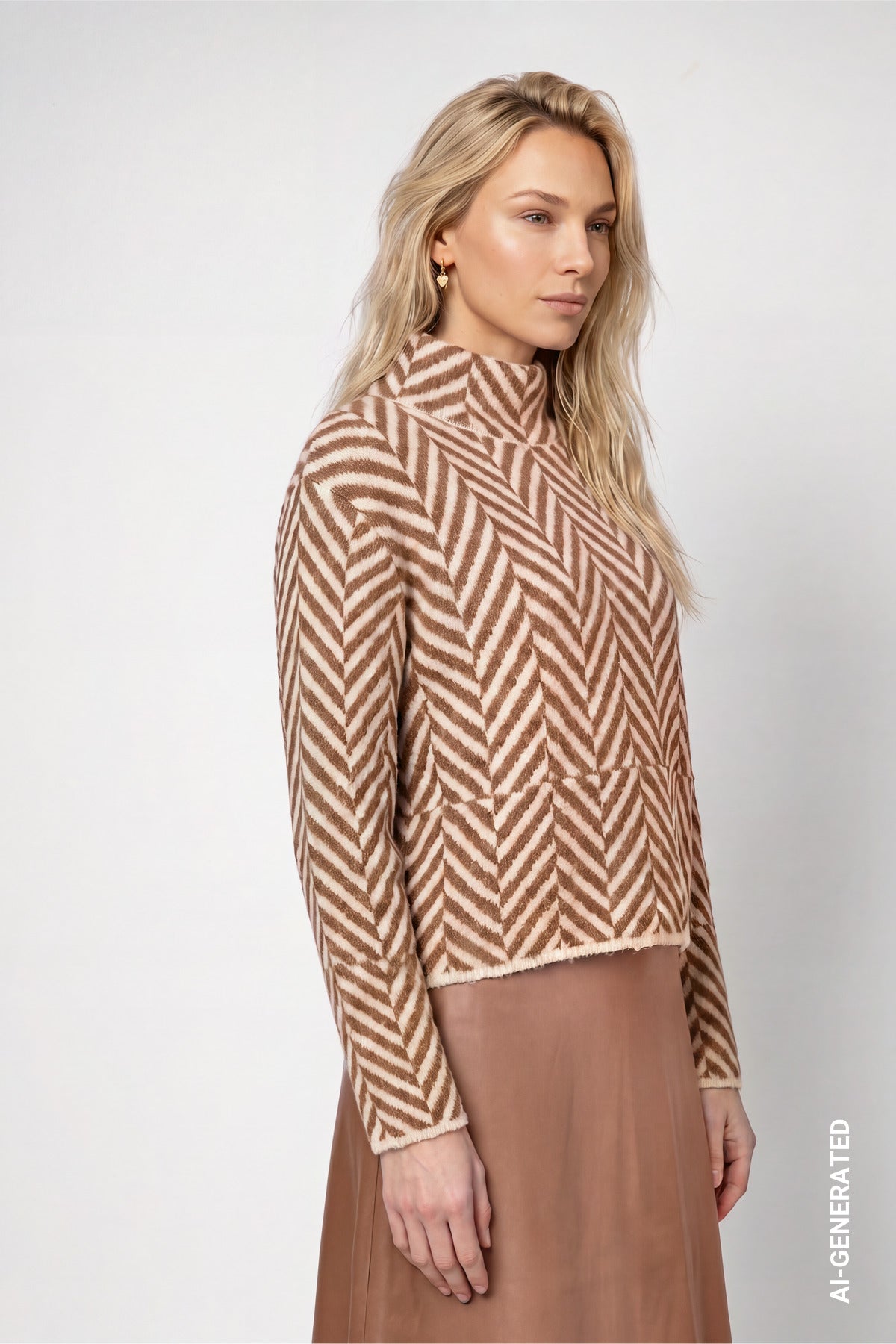 Tiramisu Herringbone Jumper - 810321