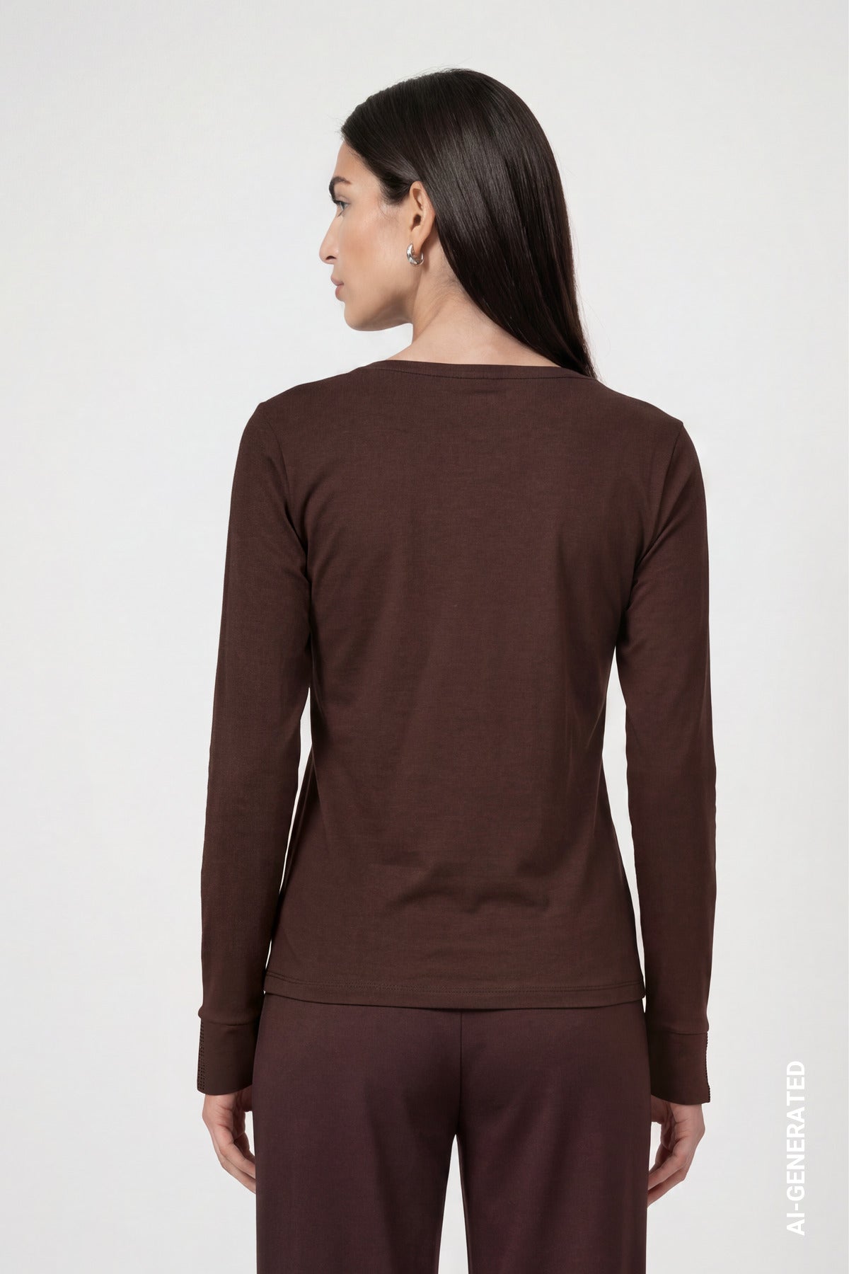 Black Coffee Long Sleeve Top - 810053