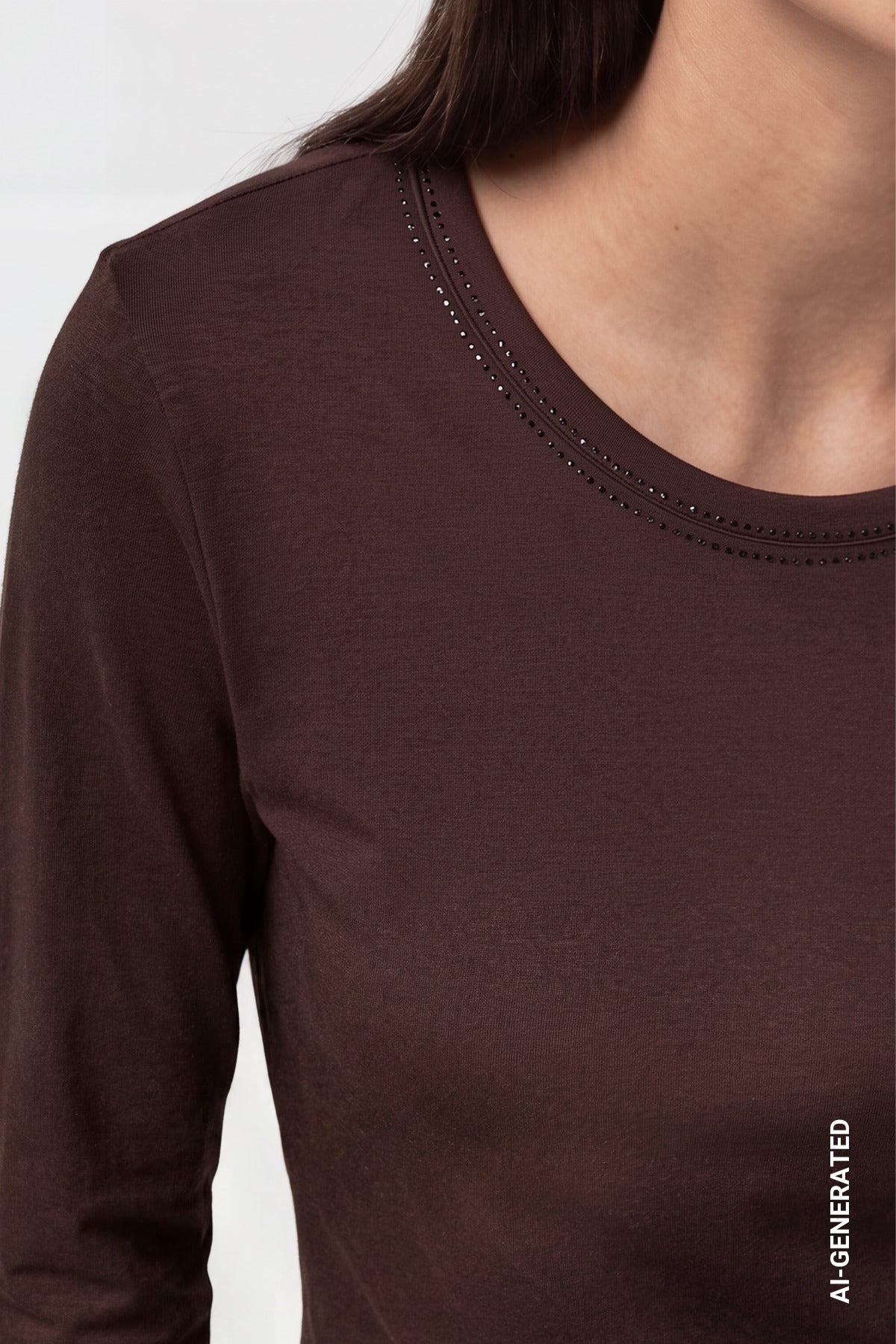 Black Coffee Long Sleeve Top - 810053
