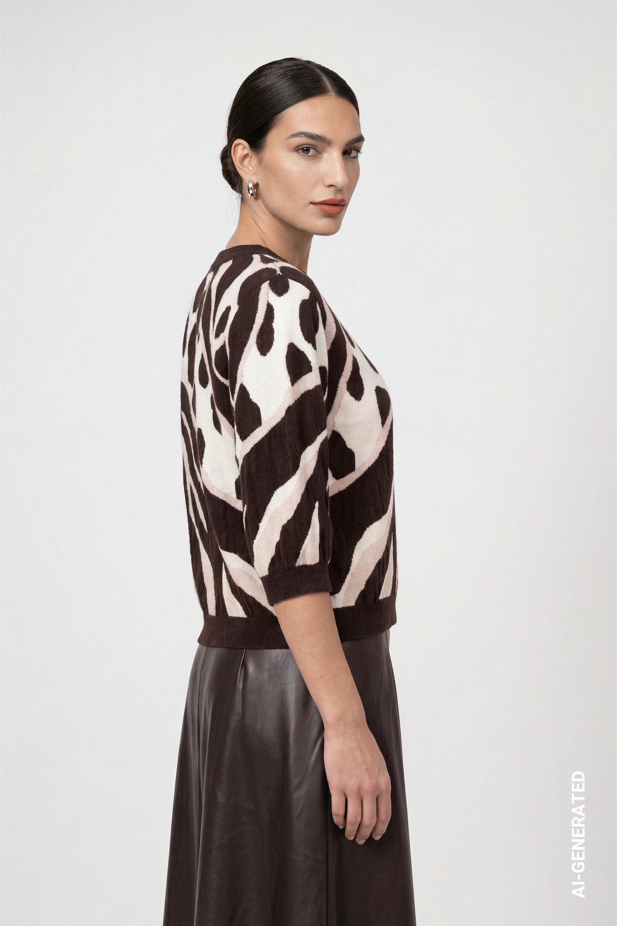 Black Coffee Leo Tiger Knit - 810069
