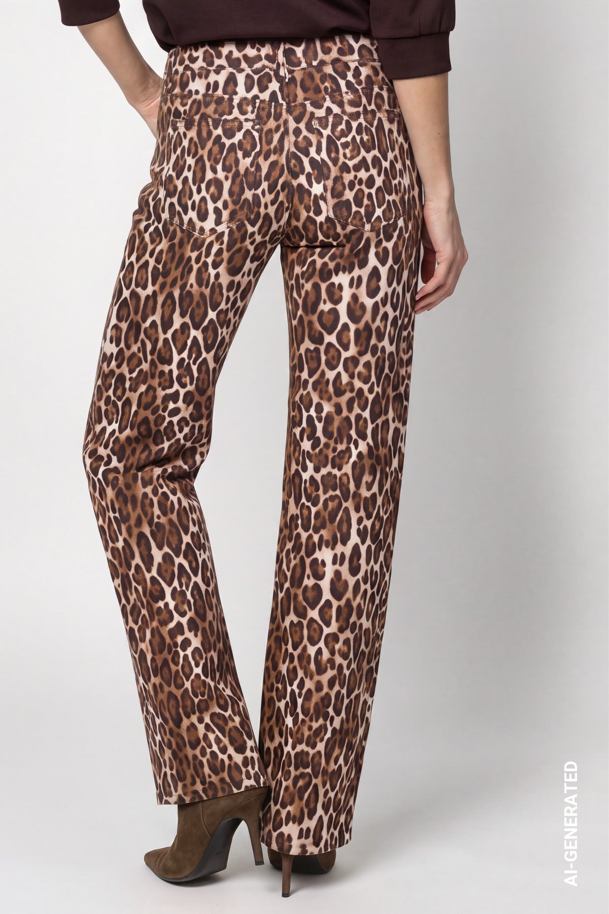 Hazel Leo Print Jeans - 810121