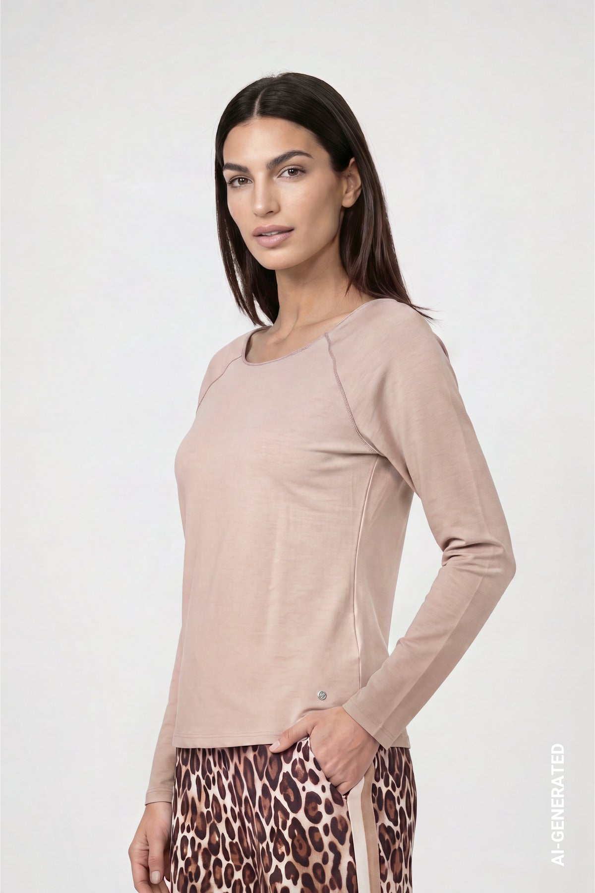 Cappuccino Long Sleeve Top - 810029