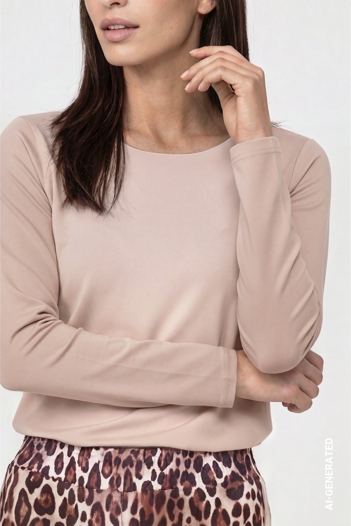 Cappuccino Long Sleeve Top - 810029
