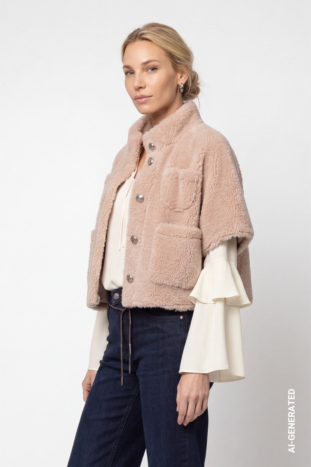 Cappuccino Faux Fur Jacket - 810064