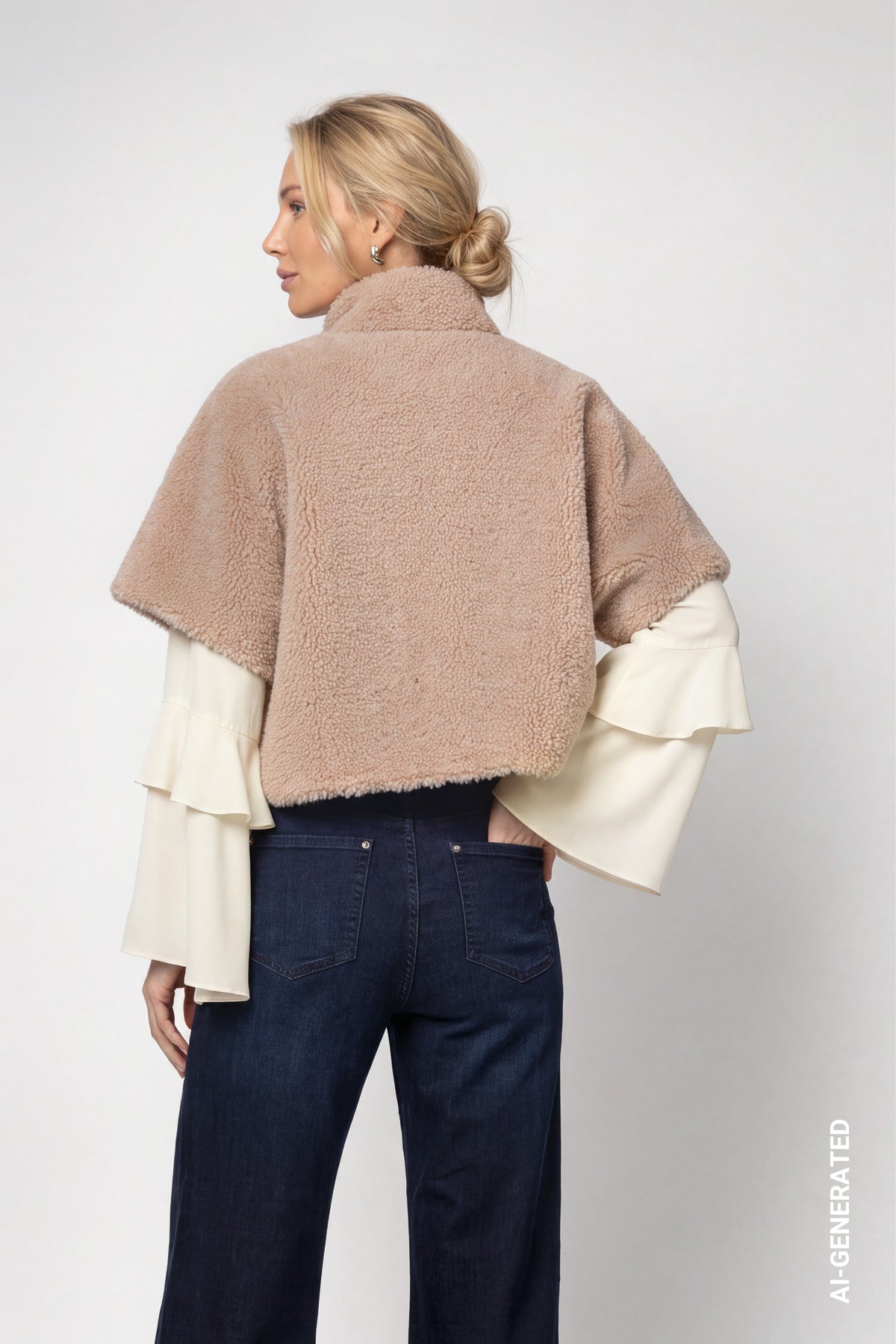 Cappuccino Faux Fur Jacket - 810064