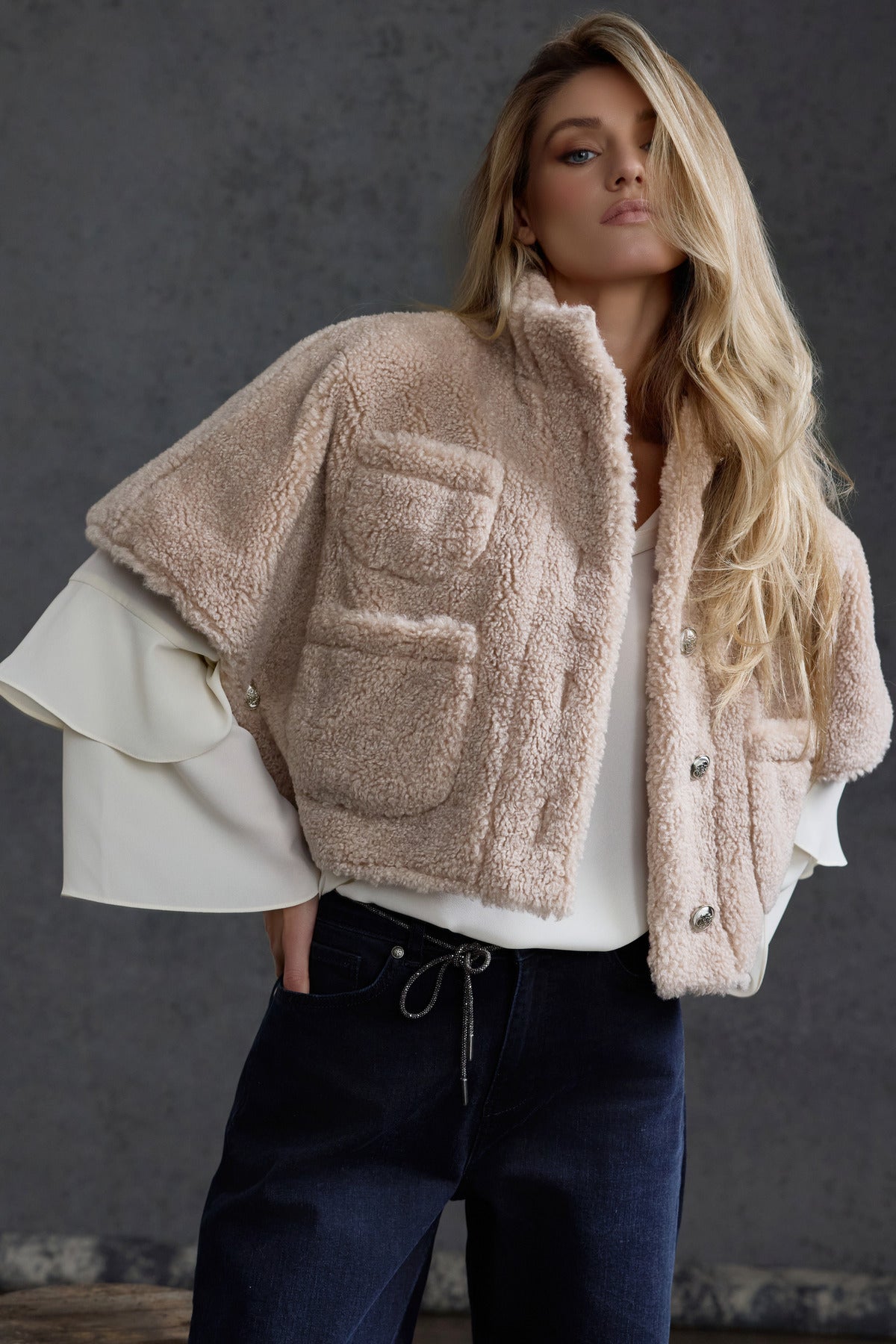 Cappuccino Faux Fur Jacket - 810064