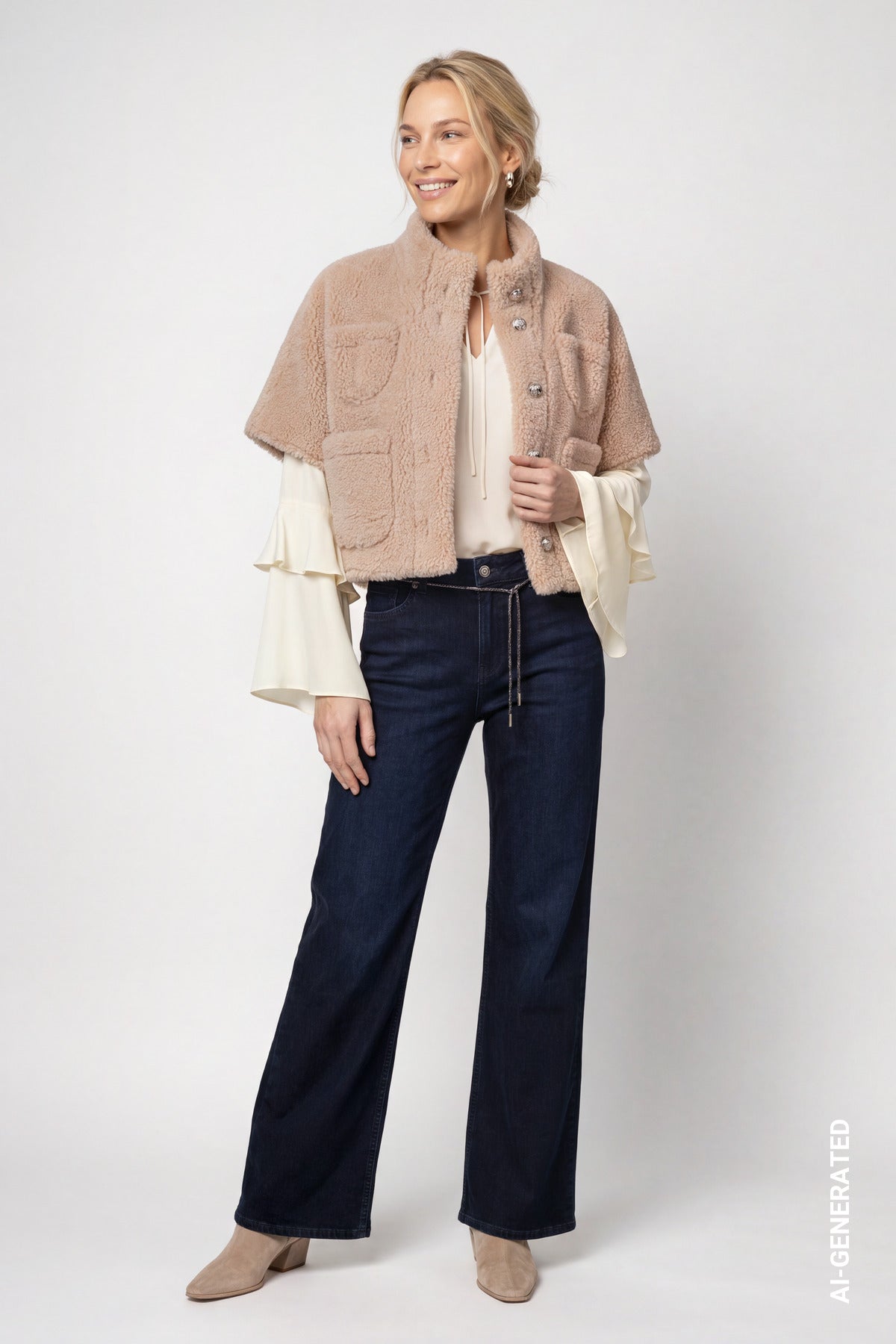 Cappuccino Faux Fur Jacket - 810064