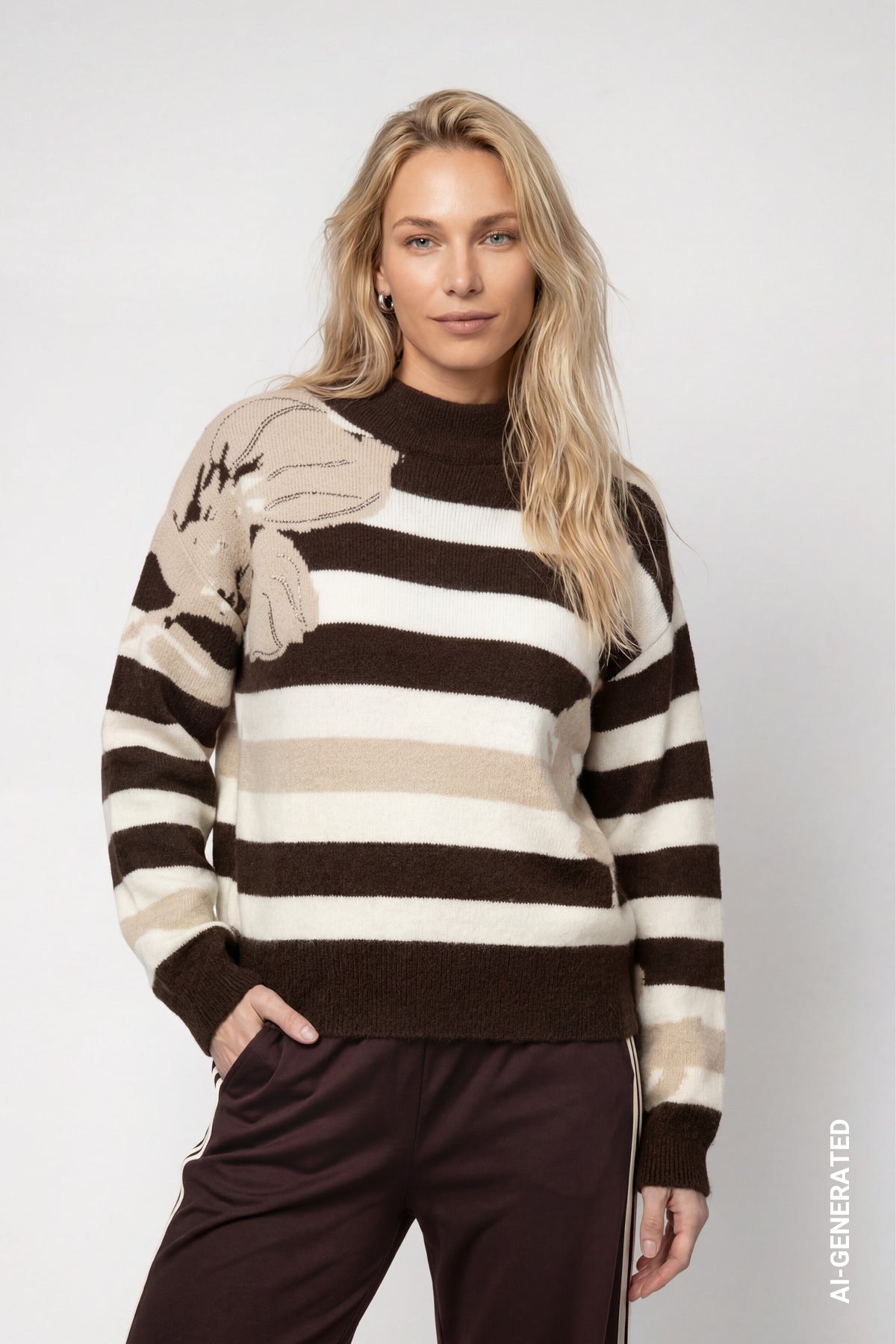 Cappuccino Stripe Sweater - 809933