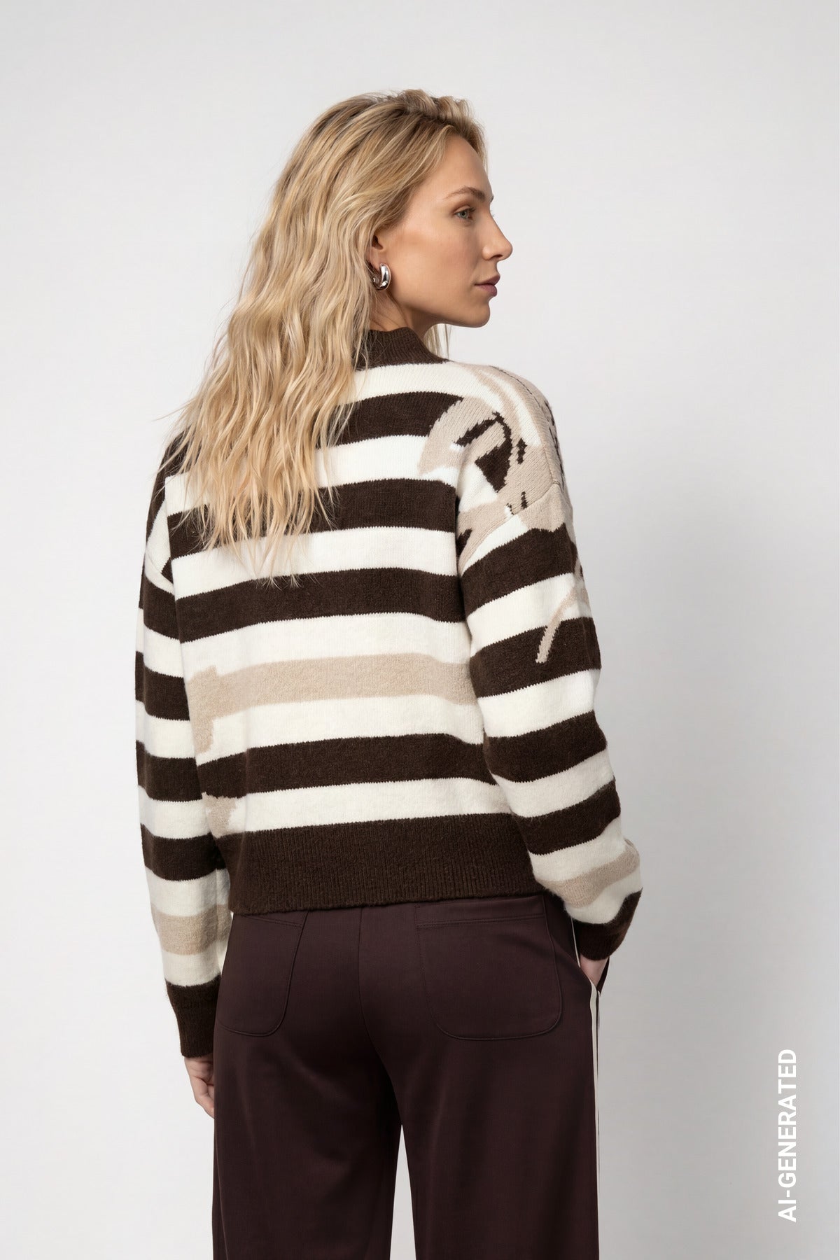 Cappuccino Stripe Sweater - 809933