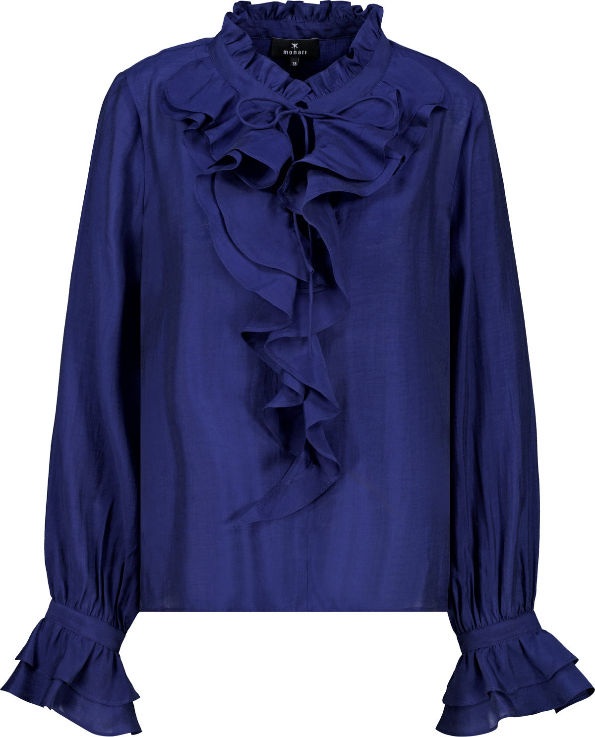 Classic Navy Frill Blouse - 810223